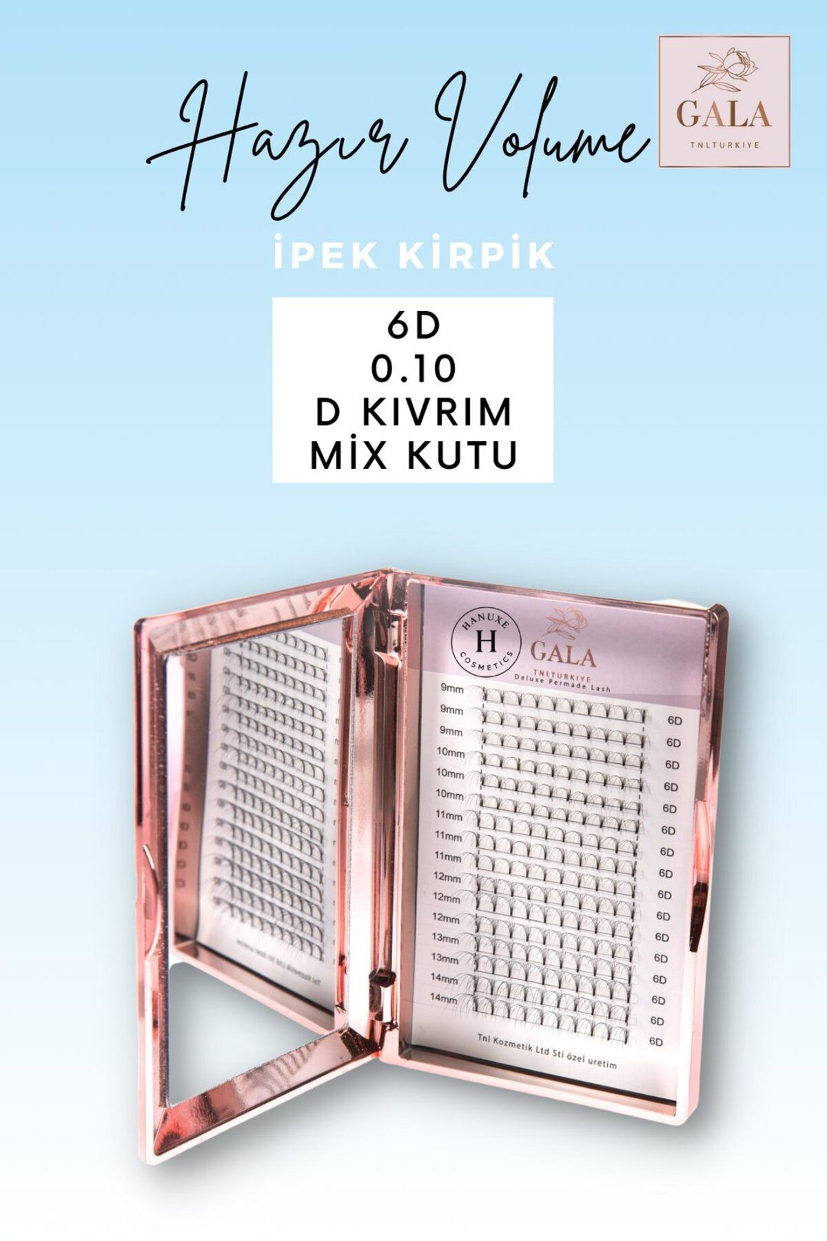 gala smart HAZIR DEMET "6D" MIX KUTU İPEK KİRPİK
