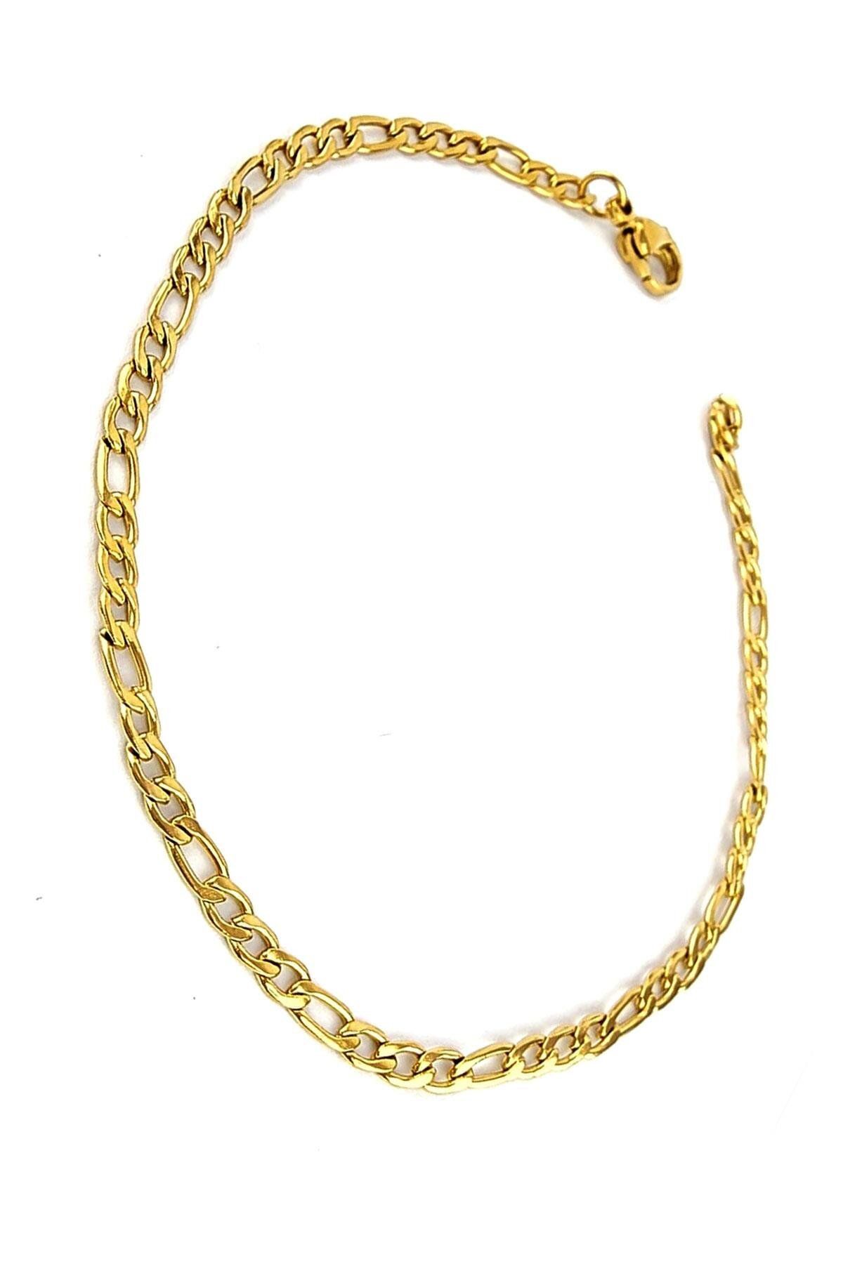 OSESHOP 316 L antı alerjık cerrahi Çelik Altın Kaplama Erkek Figora Zincir Bileklik