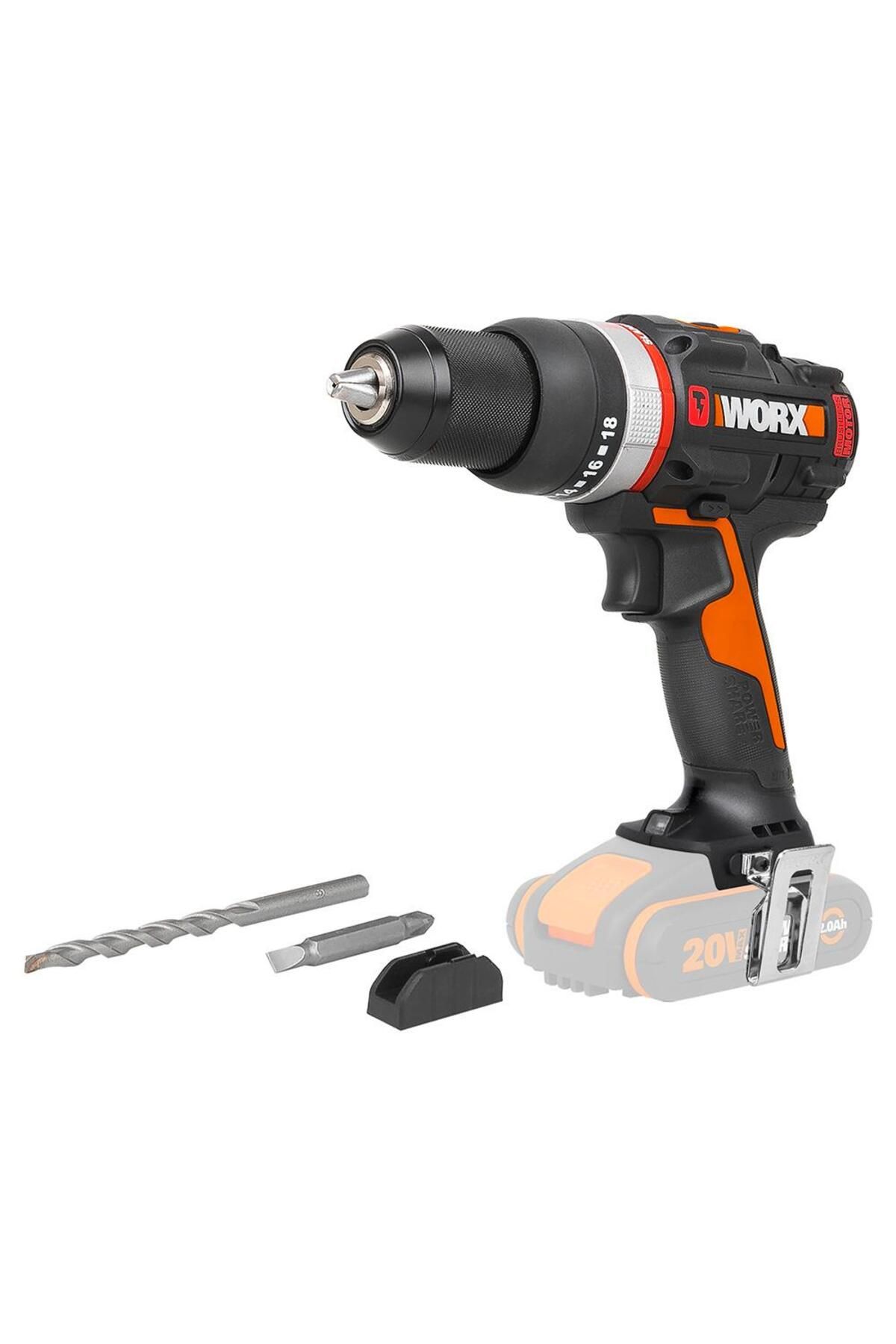Pazarcan Worx Wx-Jcr.9 20Volt Kömürsüz Profesyonel Darbeli Matkap (Akü Dahil Değildir)