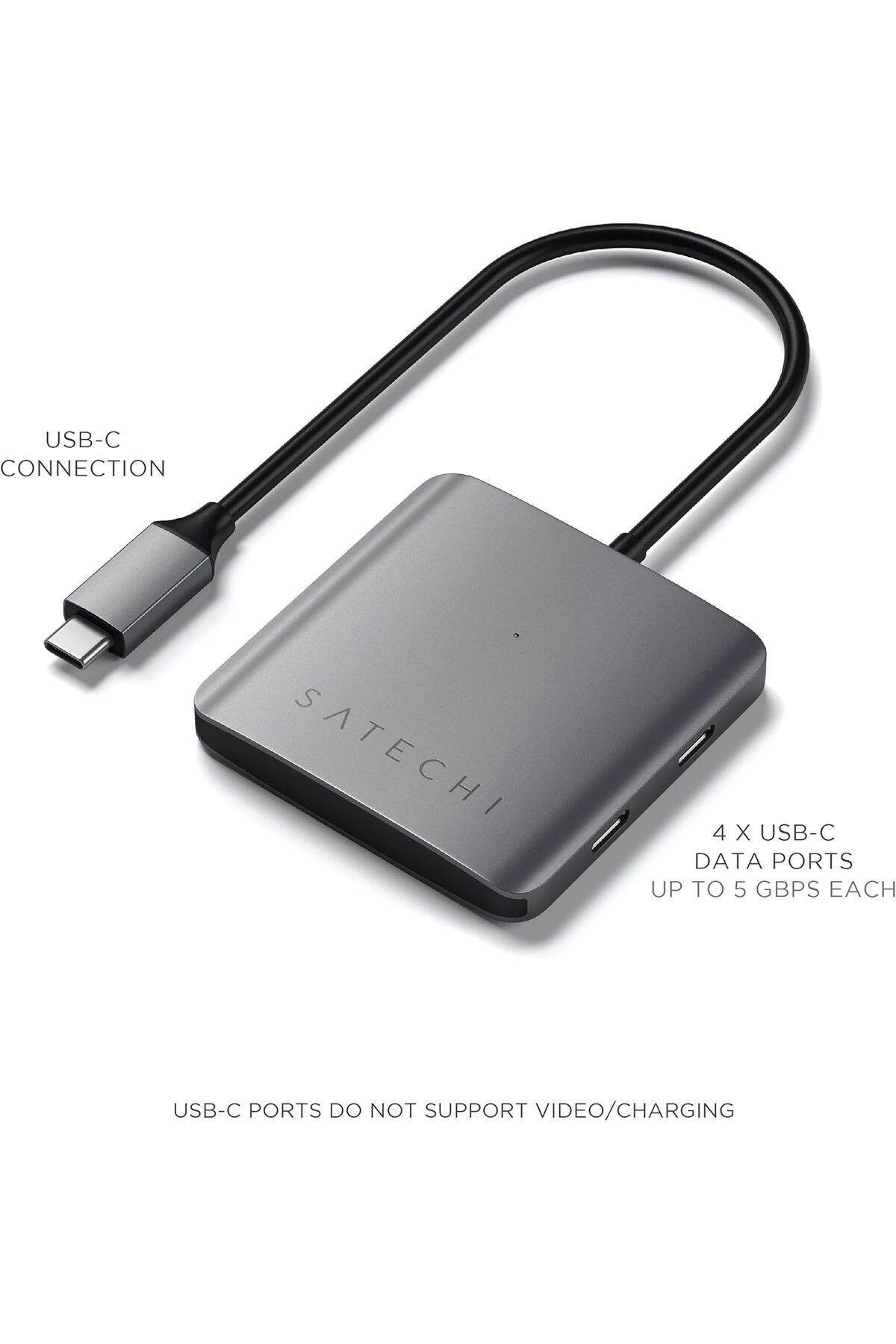 Satechi-USB-C Hub, 4 Ports USB-C Hub with Data Transfer Only (No Charging/Video) 5