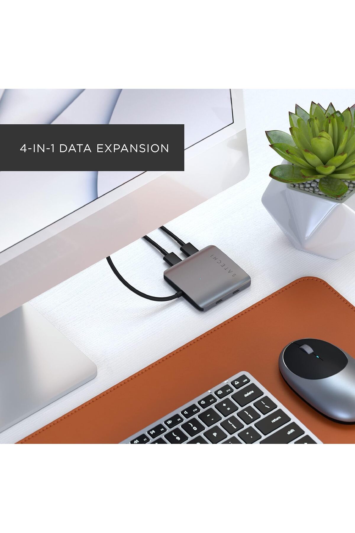 Satechi-USB-C Hub, 4 Ports USB-C Hub with Data Transfer Only (No Charging/Video) 3