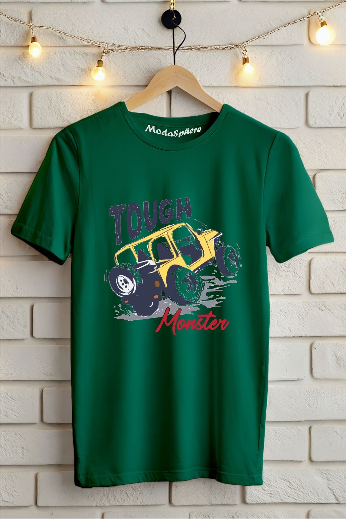 ModaSphere TOUGH MONSTER Baskılı Unisex Oversize Tişört