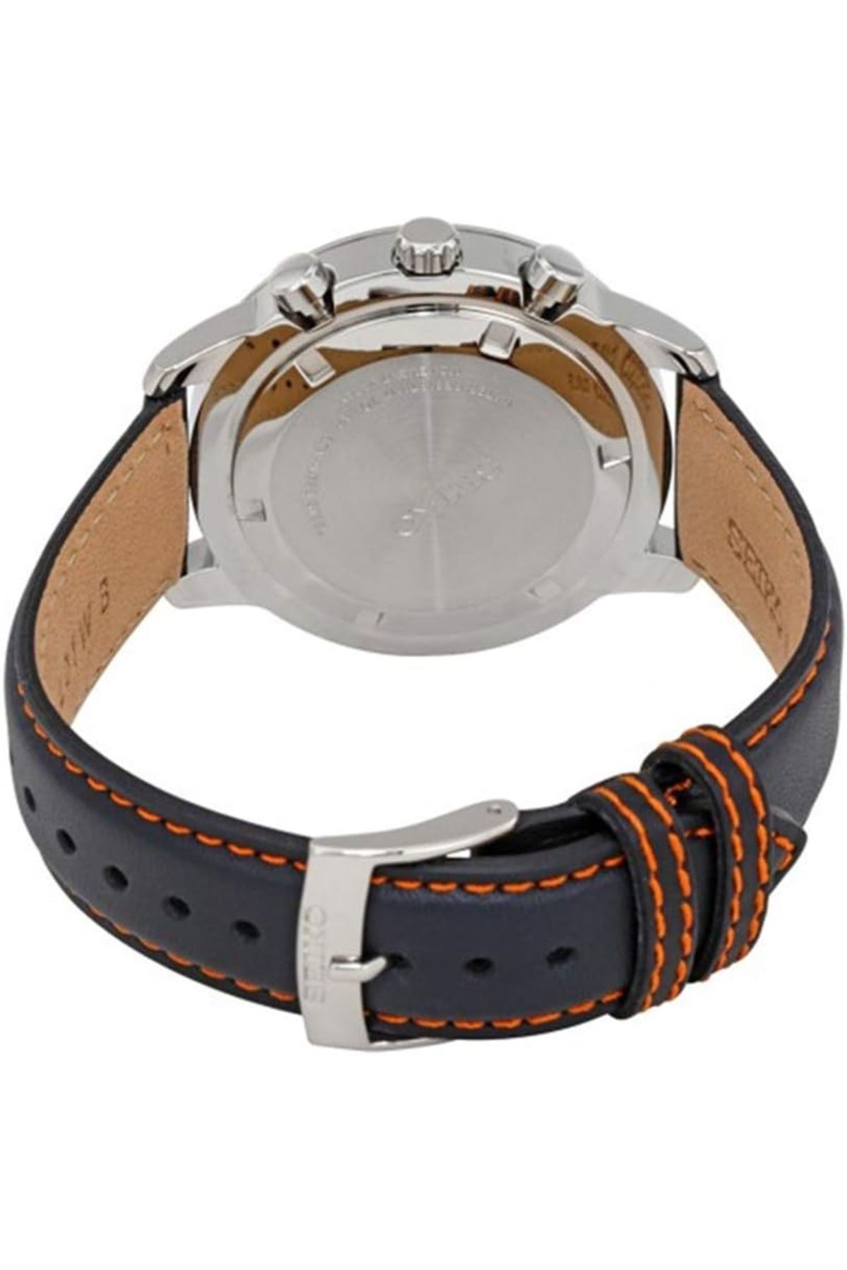 Seiko-Seiko Men's Watch with White Dial and Leather Strap - SSB209P1 2