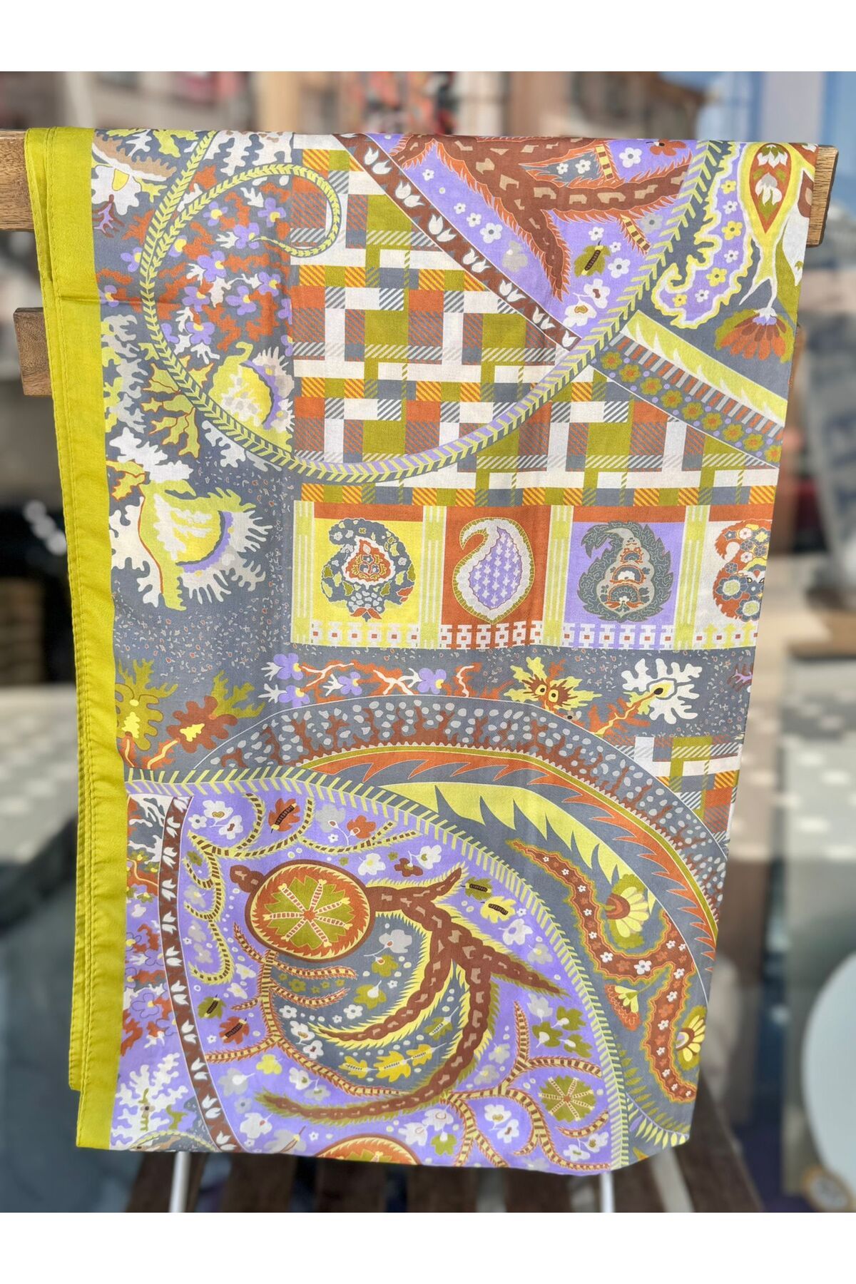 MODA ÇOK RENKLİ MARKA DESENLİ HAYAL ŞAL