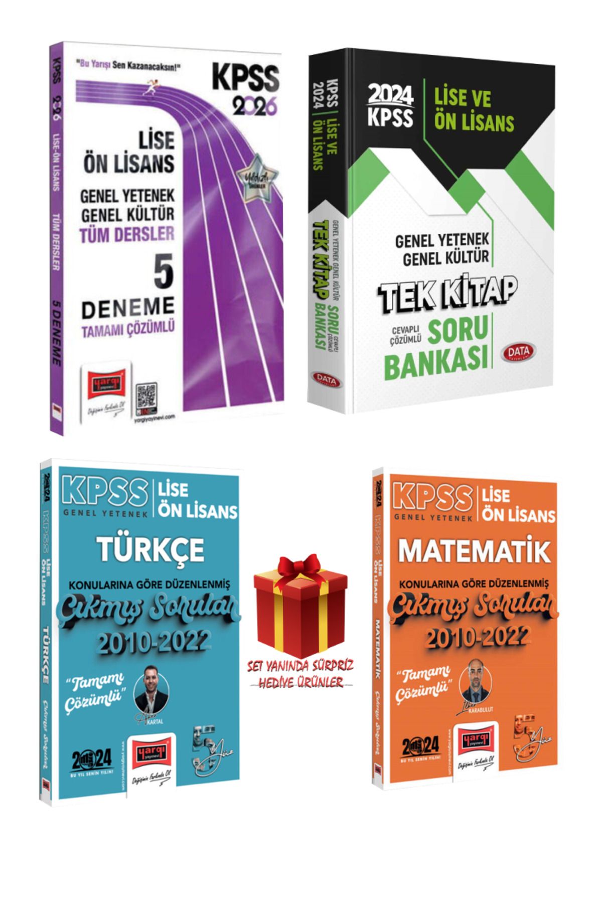 Yargı Yayınları 2026 KPSS Lise Ön Lisans Tüm Dersler 5 Deneme+ Türkçe Matematik Çıkmış Soru+ Tek Kitap Soru Bankası