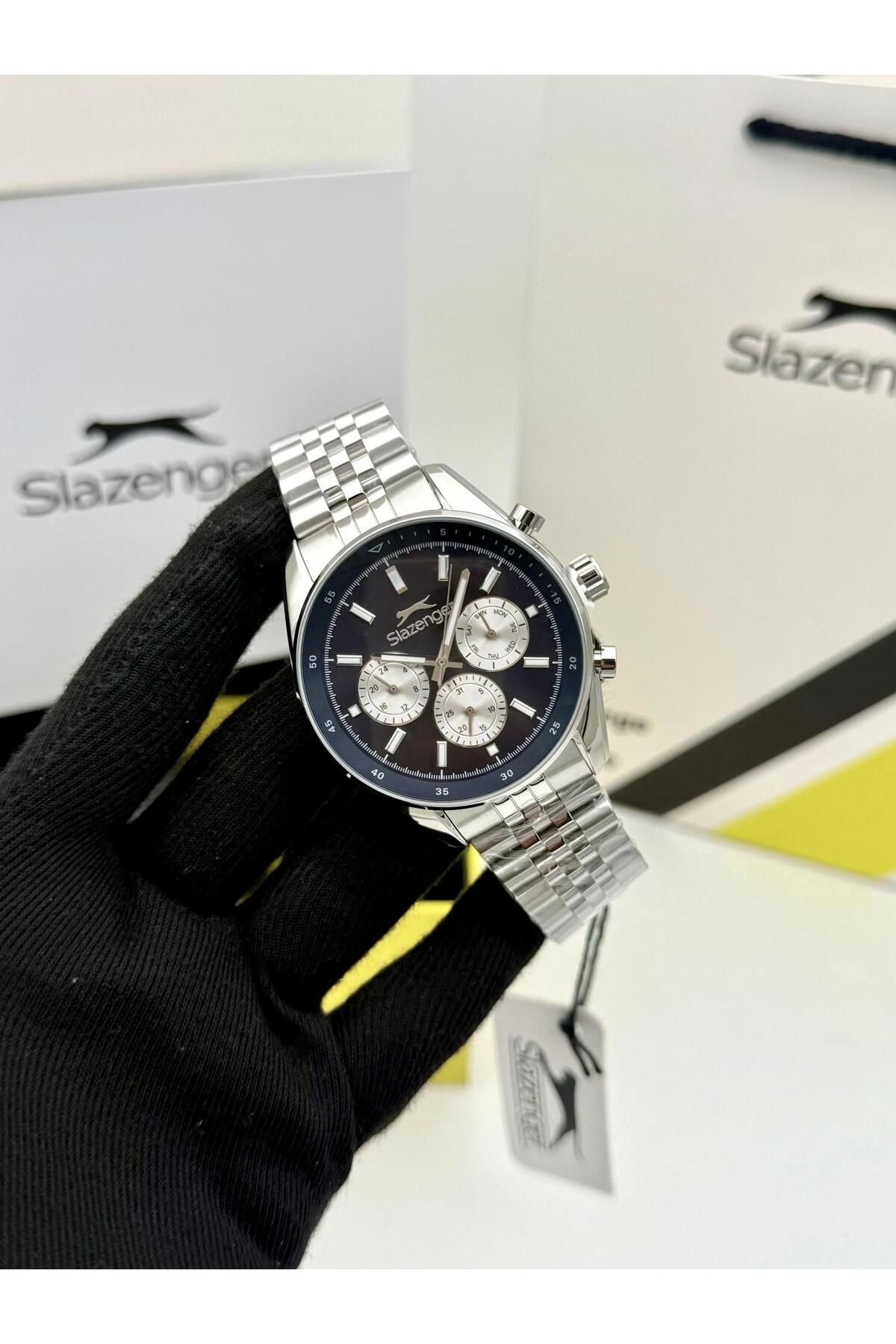 Slazenger SL.09.1934.2 Erkek Kol Saati Gümüş İçi Mavi Renk