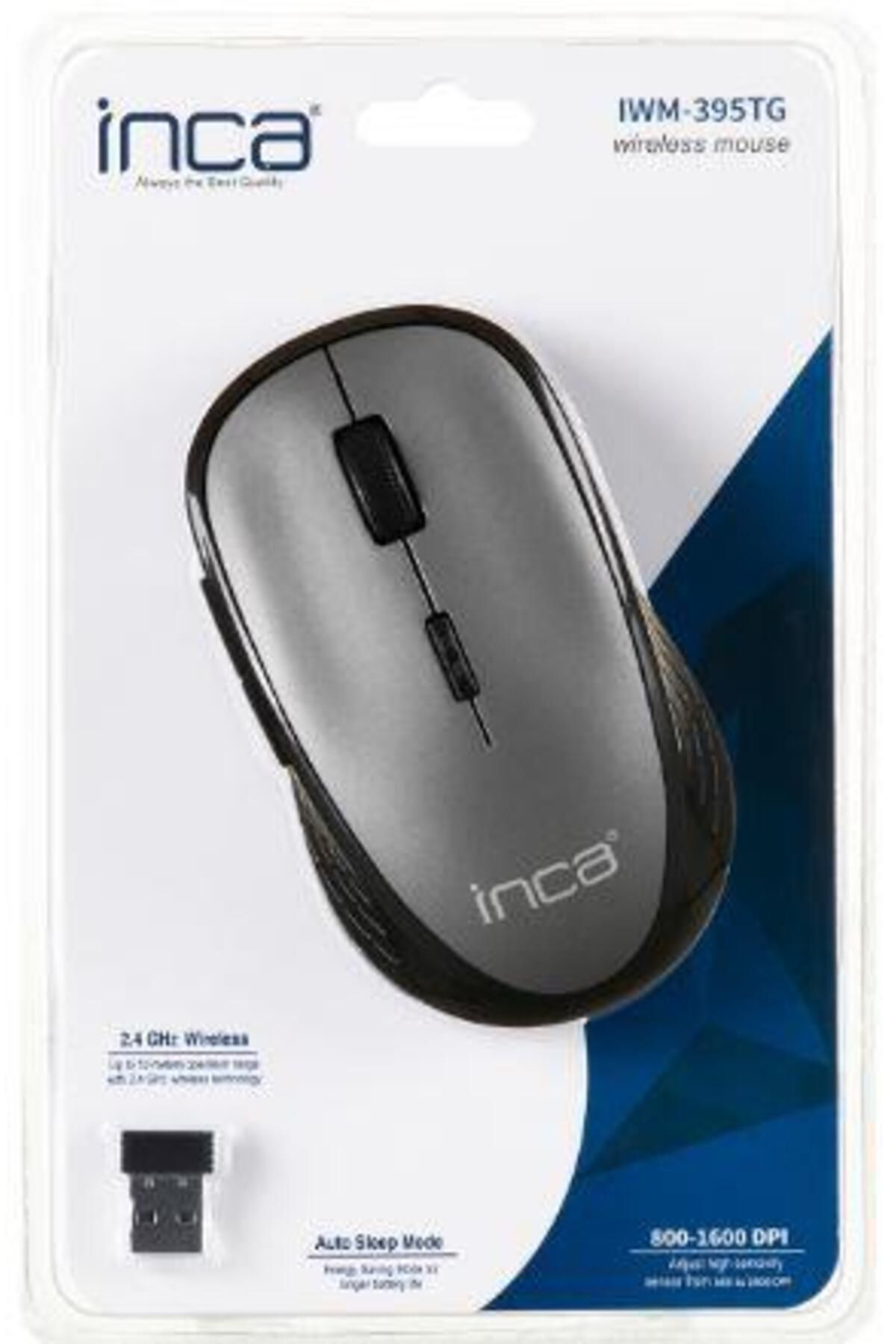 Pazarcan Inca Iwm-395tg Gri Kablosuz 1600dpi Mouse