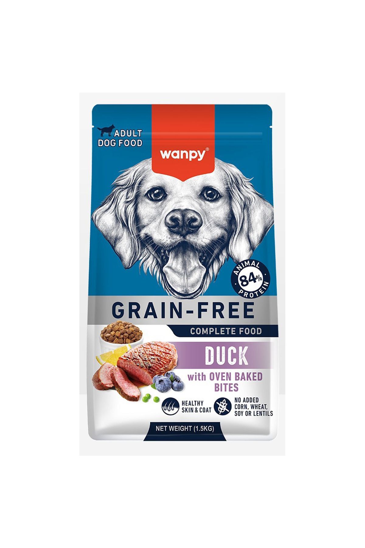 Wanpy Tahılsız Süper Premium %89 Hayvansal Protein İçerikli Ördekli 1.5 Kg Yetişkin Köpek Maması
