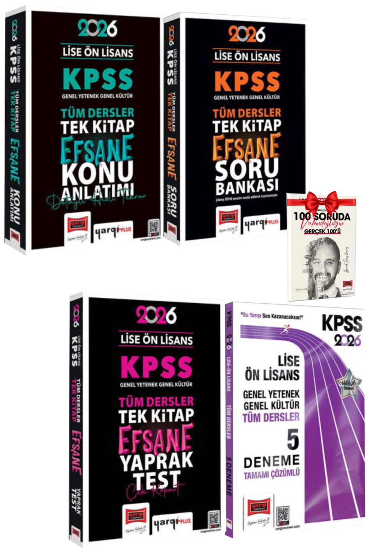 Yargı Yayınları 2026 KPSS Lise Ön Lisans Efsane Tek Kitap Konu Anlatım+ Soru Bankası+ Yaprak Test+ 5 Deneme+ Hediye