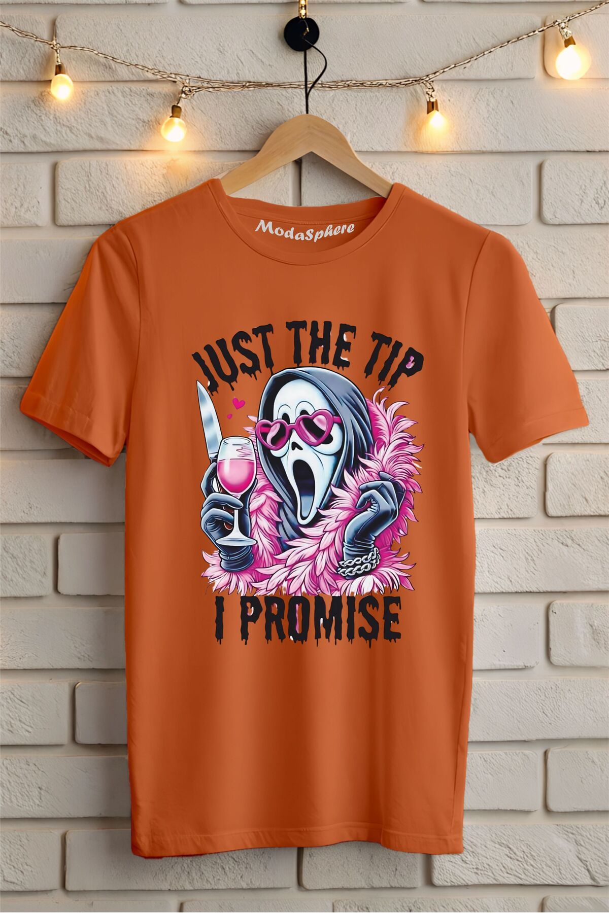 ModaSphere JUST THE TIP Baskılı Unisex Oversize Tişört