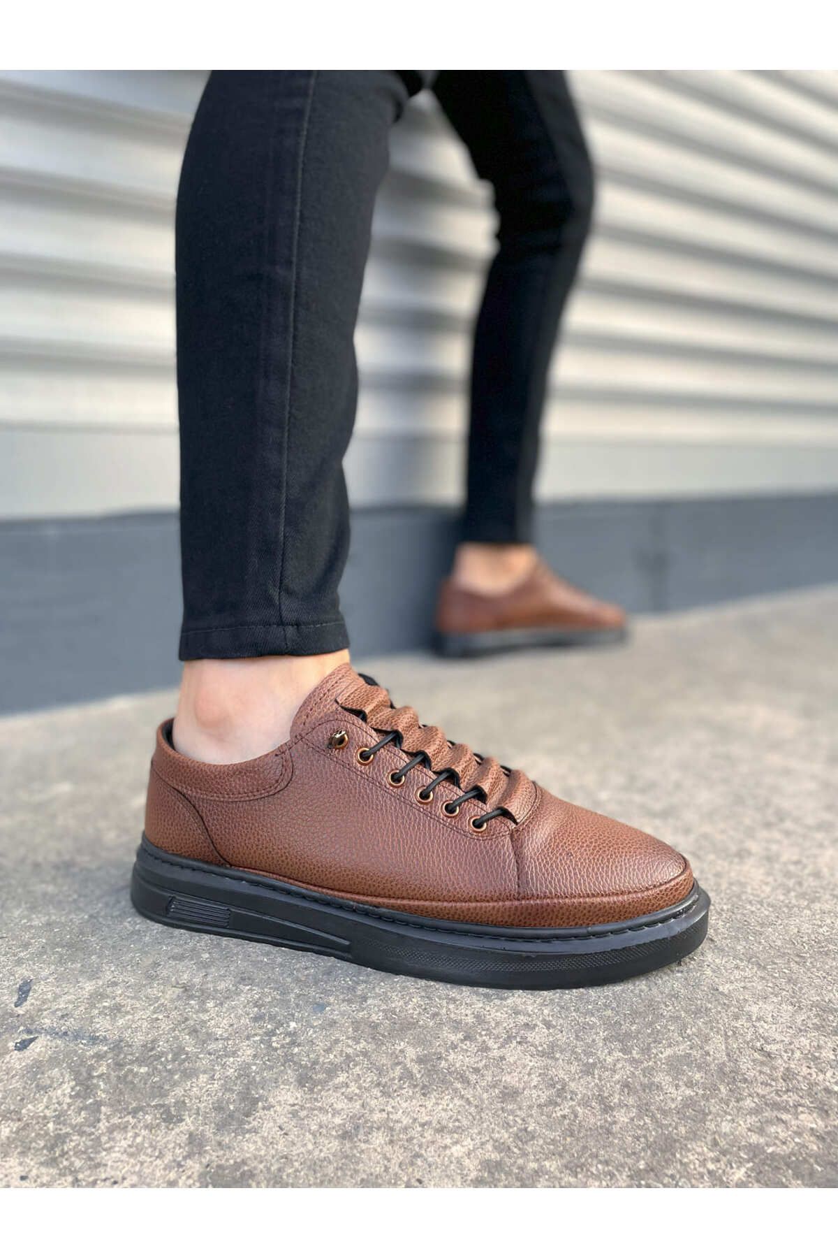 Zerenyus JY0535 Prime Bağcıklı Erkek Sneaker Ayakkabı - Taba