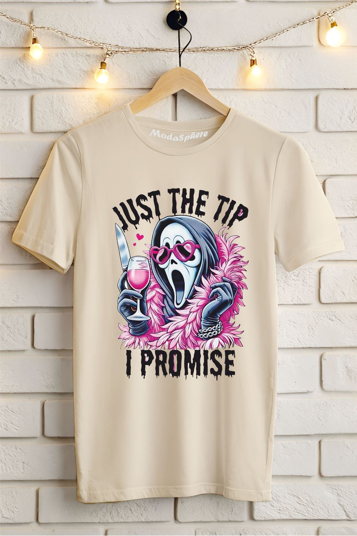 ModaSphere JUST THE TIP Baskılı Unisex Oversize Tişört
