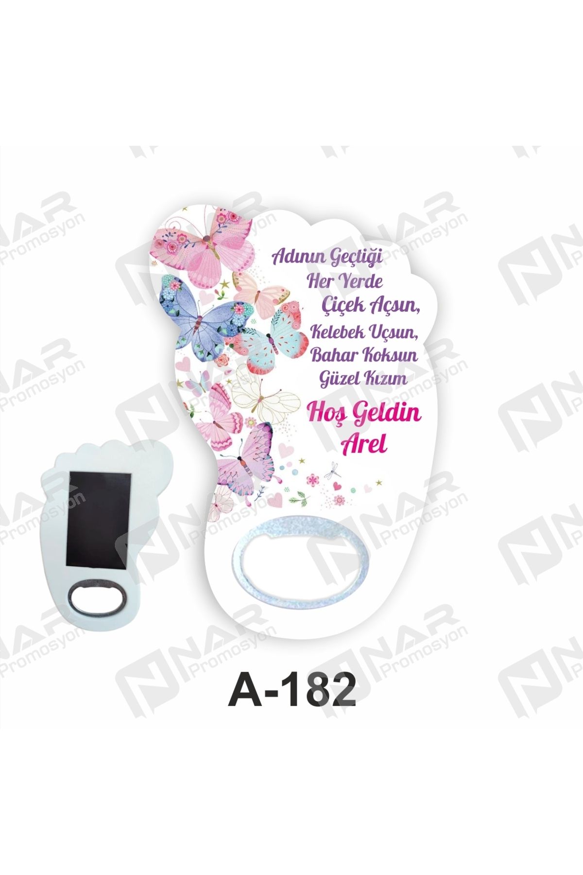 Elioure 25 Adet Ayak İzi Magnet, Mıknatıslı, Yeni Doğan İçin Şık ve Sevimli Tasarım