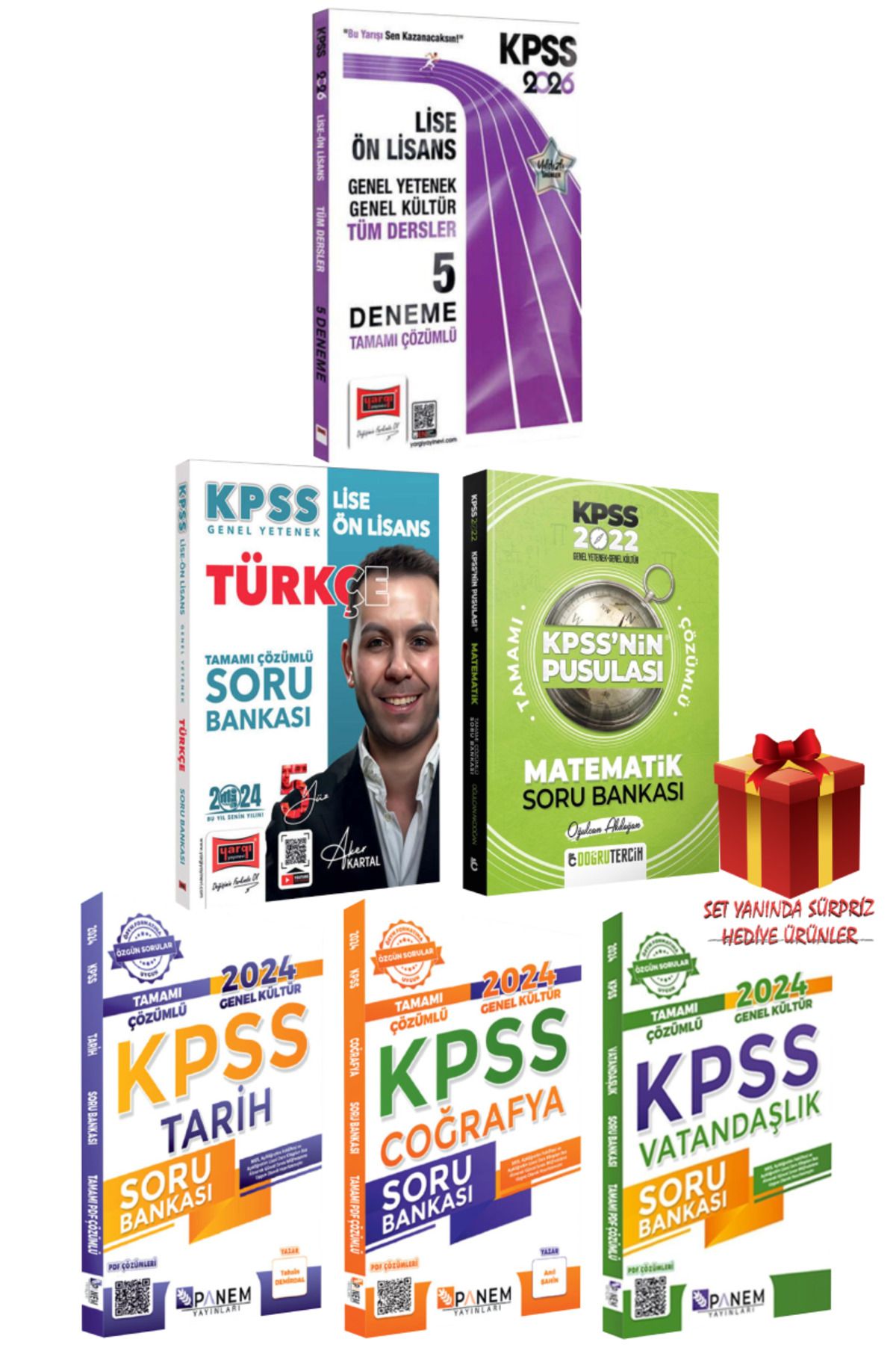 Yargı Yayınları 2026 KPSS Lise Ön Lisans Tüm Dersler 5 Deneme+ Yargı- Doğru Tercih- Panem Soru Bankası Seti+ Hediye