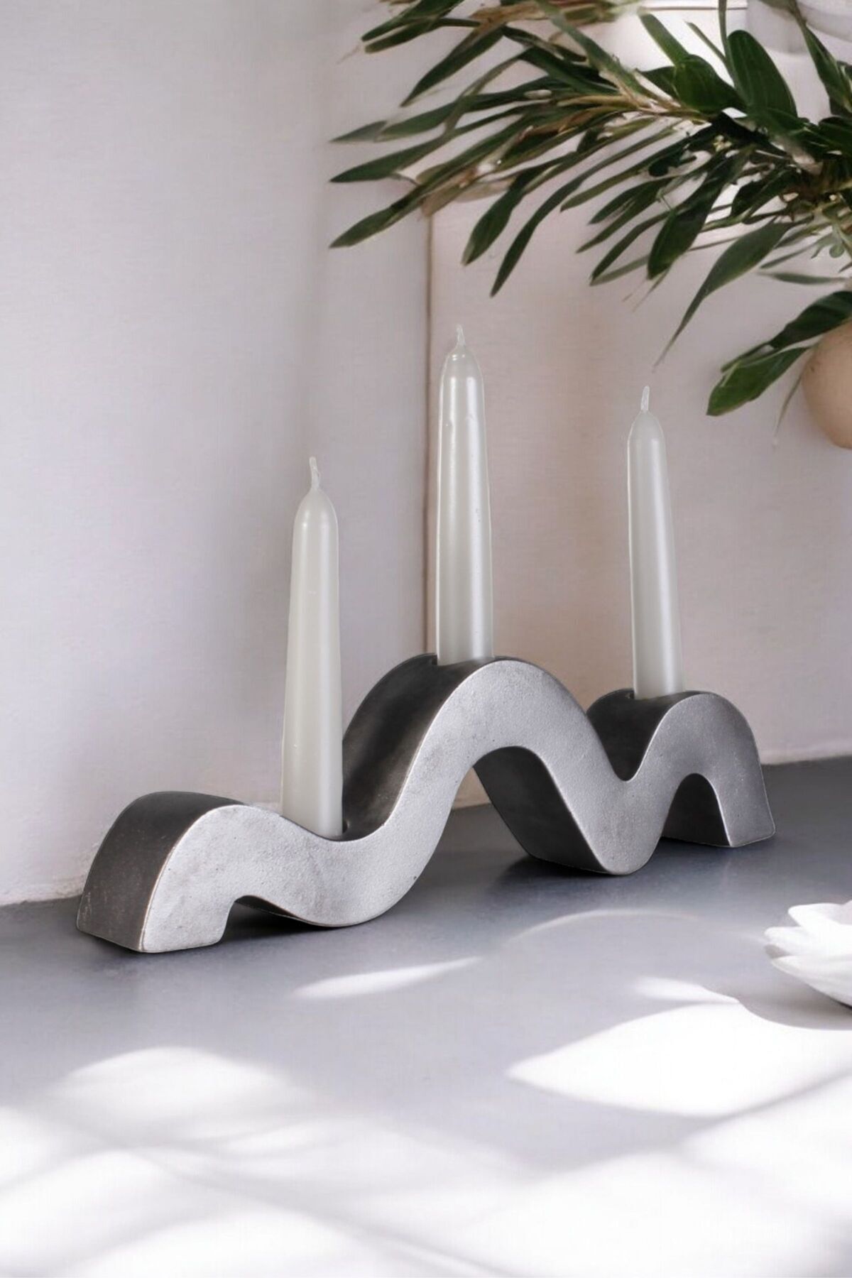 Elioure Gümüş Eskitme Dekoratif Tealight Mumluk, şık ve şık tasarım, 13 numara