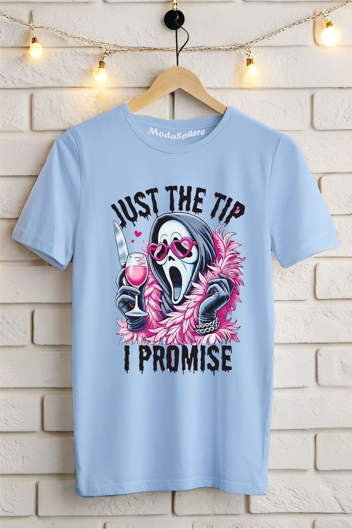 ModaSphere JUST THE TIP Baskılı Unisex Oversize Tişört