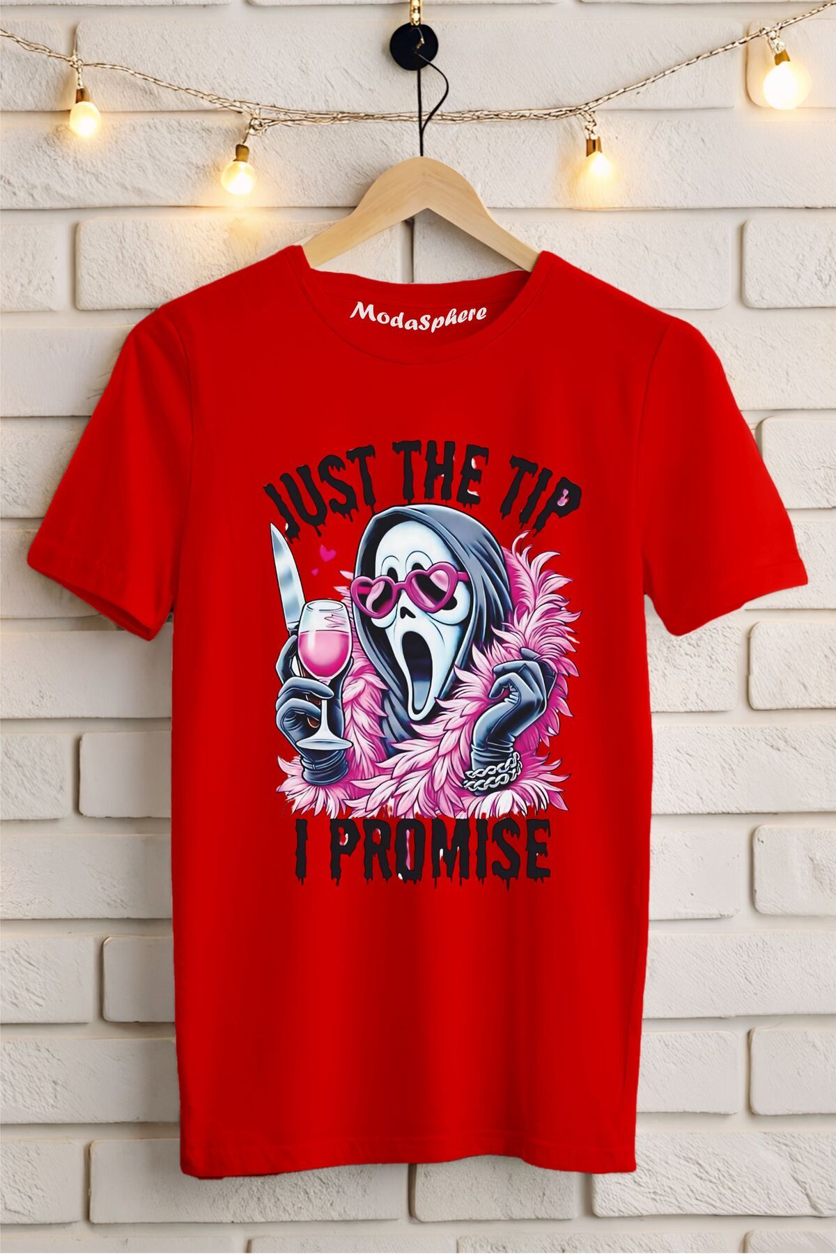ModaSphere JUST THE TIP Baskılı Unisex Oversize Tişört