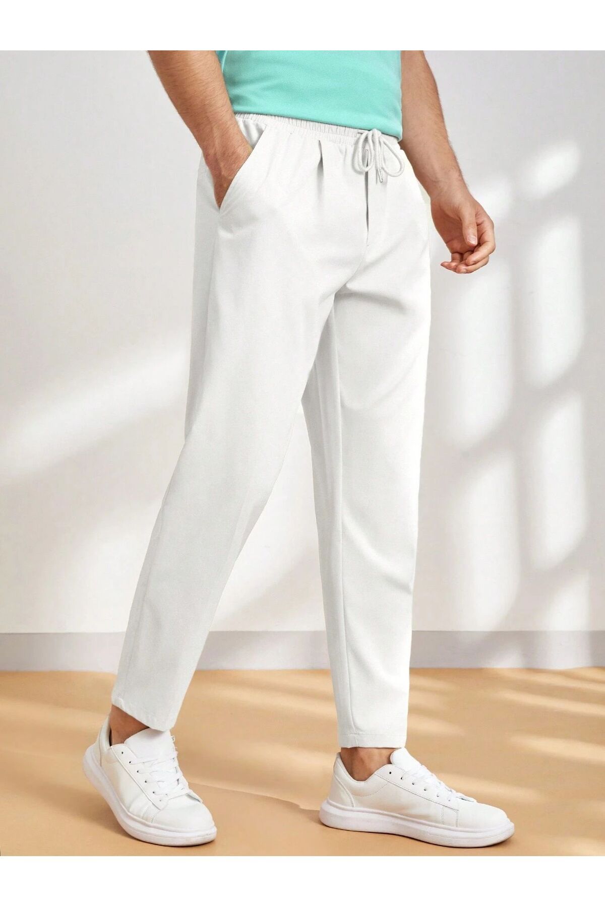 GENIUS STORE Erkek Pantolon Beli Lastikli Jogger Pantolon Cepli Fit Pantolon ERKEK-JOGGER