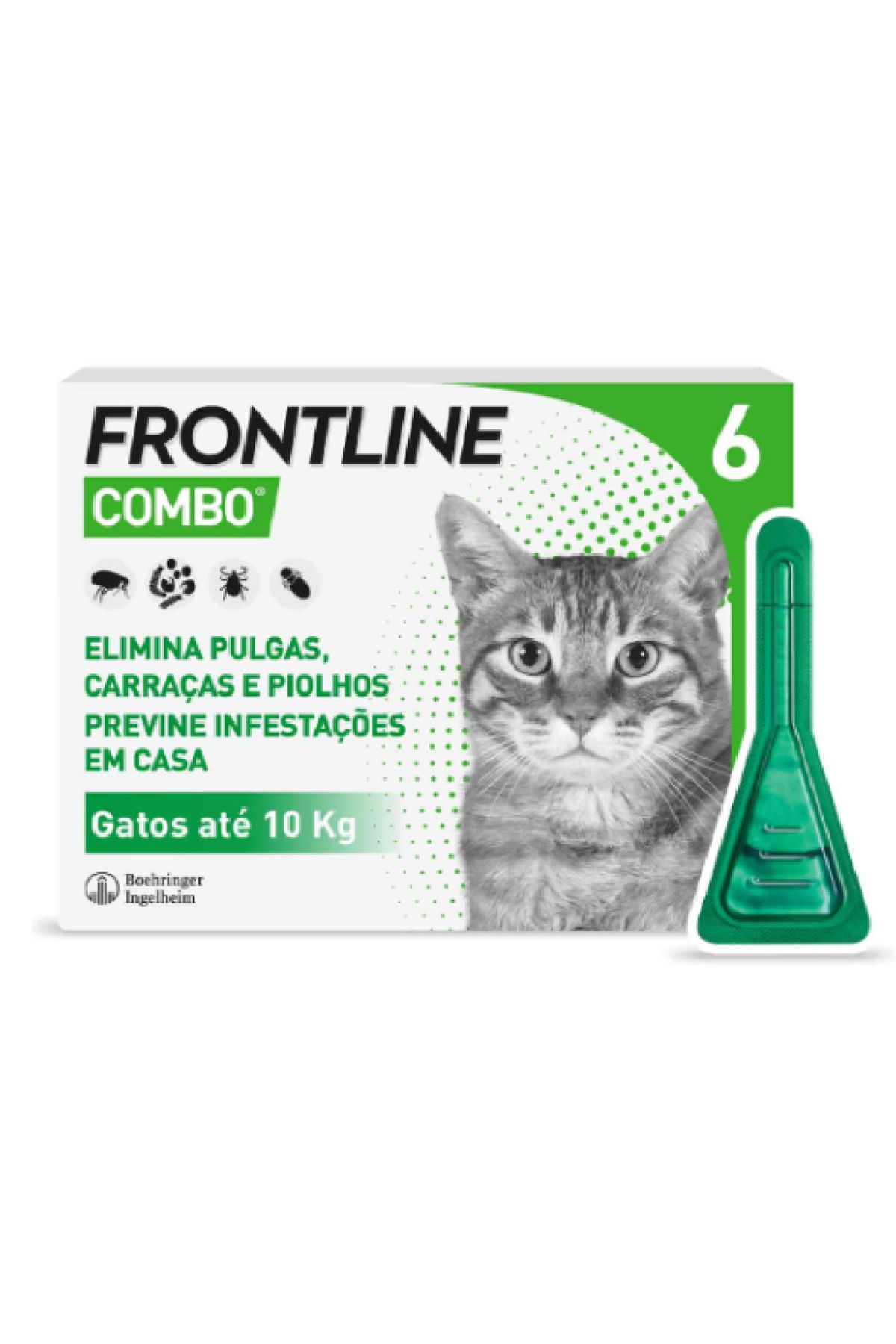 FRONTLINE FORNTLINE combo Kedi damlası pire ve kene tedavisi için kedi dış parazit - 6 Pipet 0.5ml