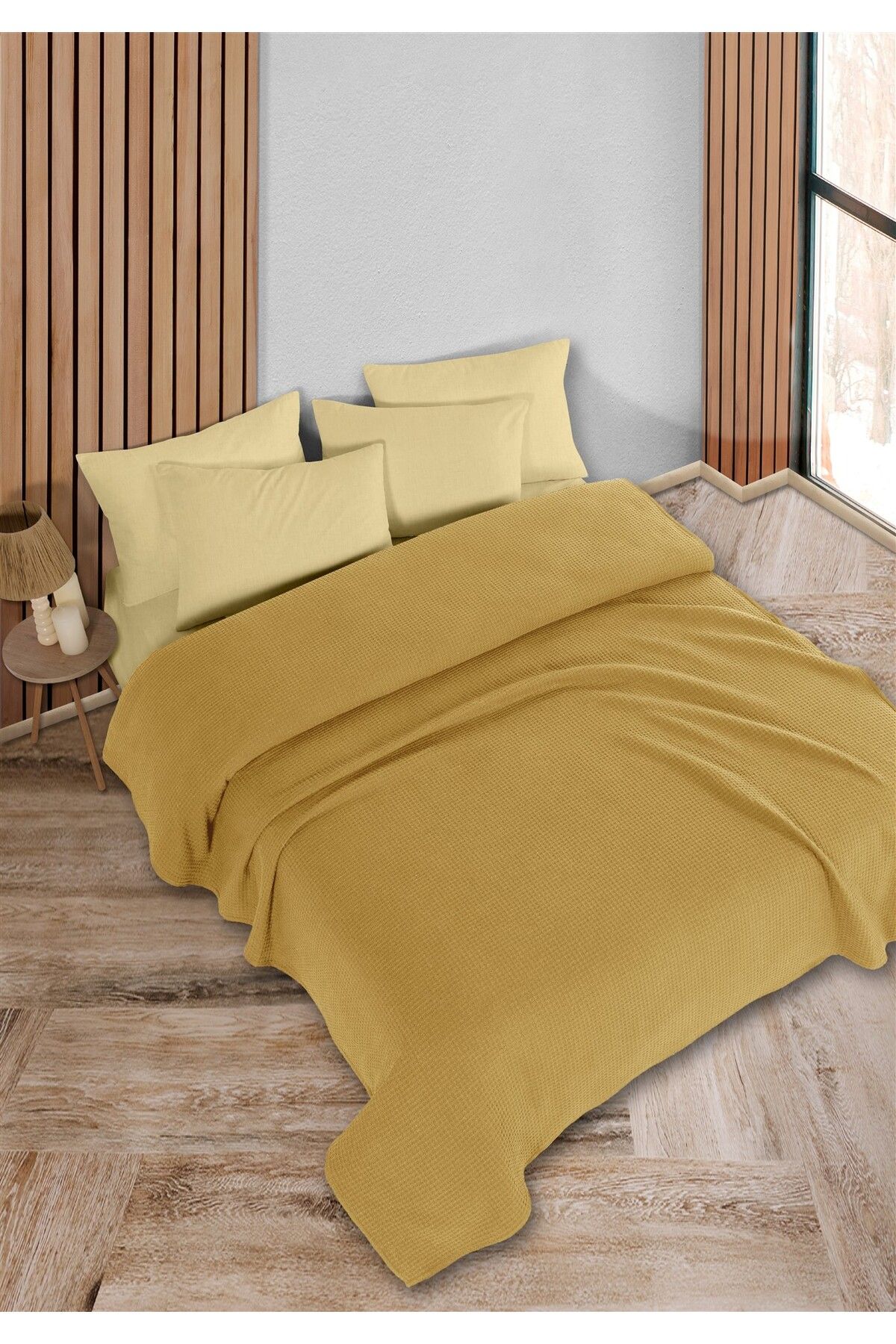 HomeBerry Adaline Hardal Çift Kişilik Pike Takımı 200 x 230 cm