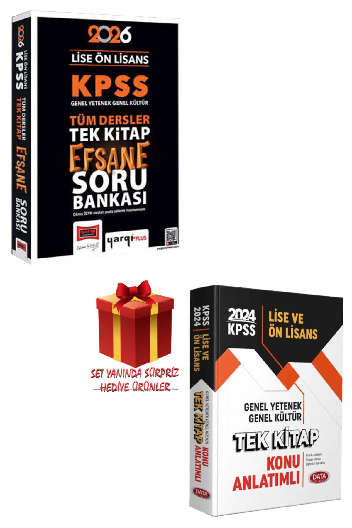 Yargı Yayınları 2026 KPSS Lise-Ön Lisans GY-GK Tek Kitap Efsane Soru Bankası+Tek Kitap Konu Anlatımlı+Hediye