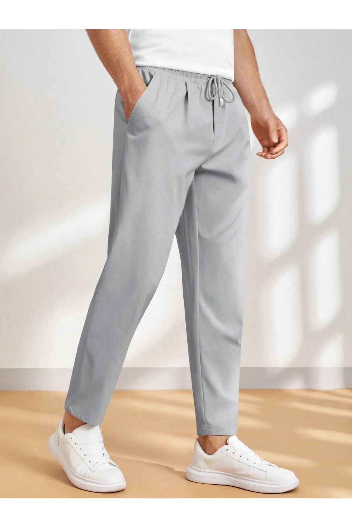 GENIUS STORE Erkek Pantolon Beli Lastikli Jogger Pantolon Cepli Fit Pantolon ERKEK-JOGGER