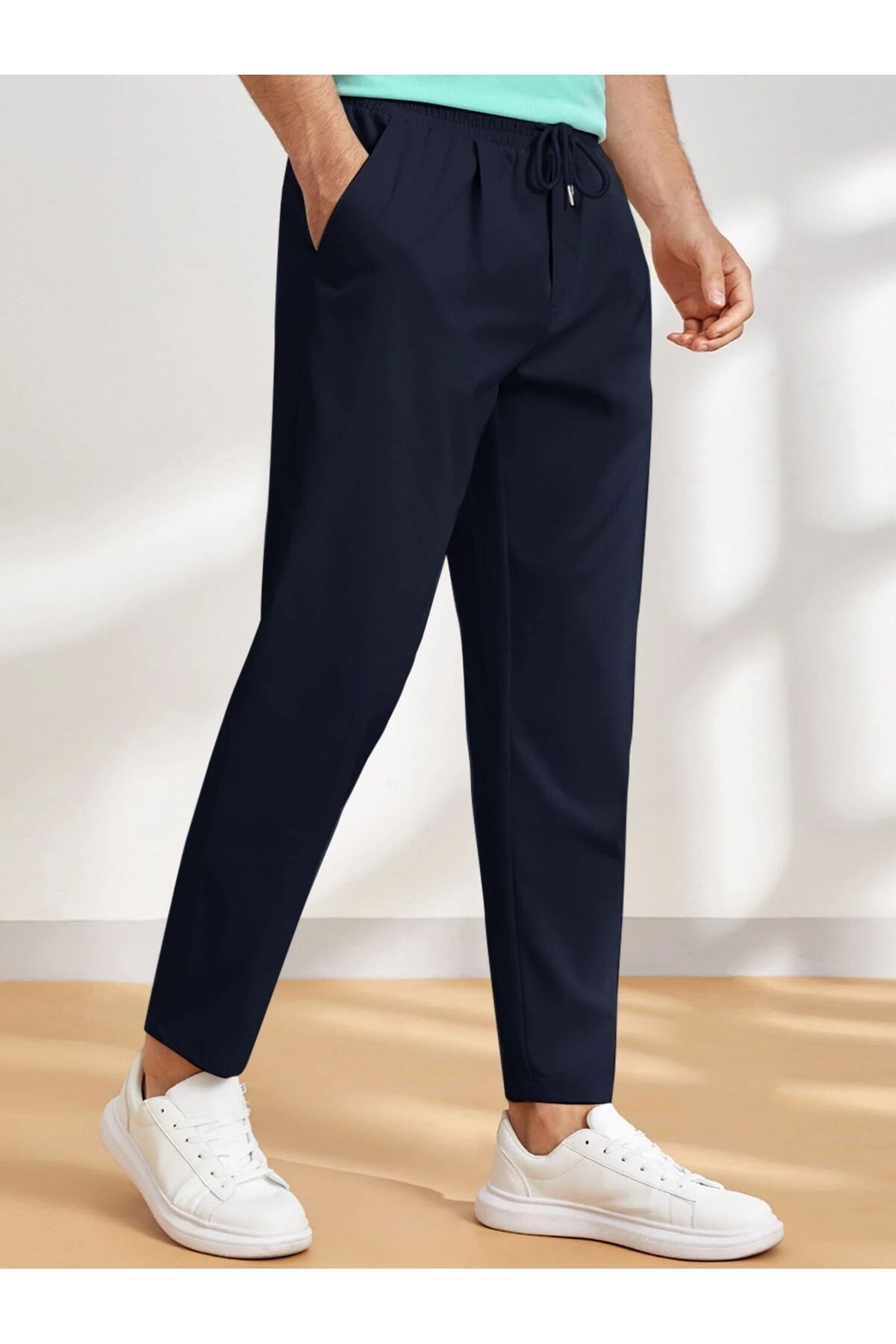 GENIUS STORE Erkek Pantolon Beli Lastikli Jogger Pantolon Cepli Fit Pantolon ERKEK-JOGGER