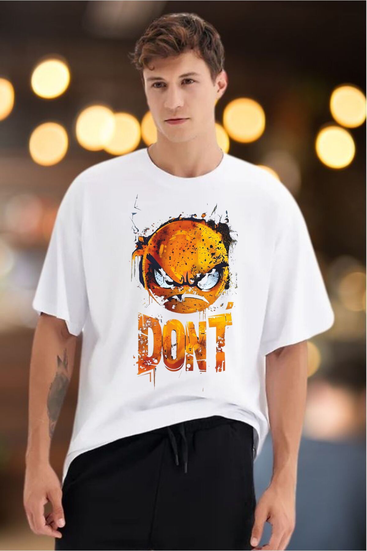 ModaSphere DON'T Baskılı Unisex Oversize Tişört