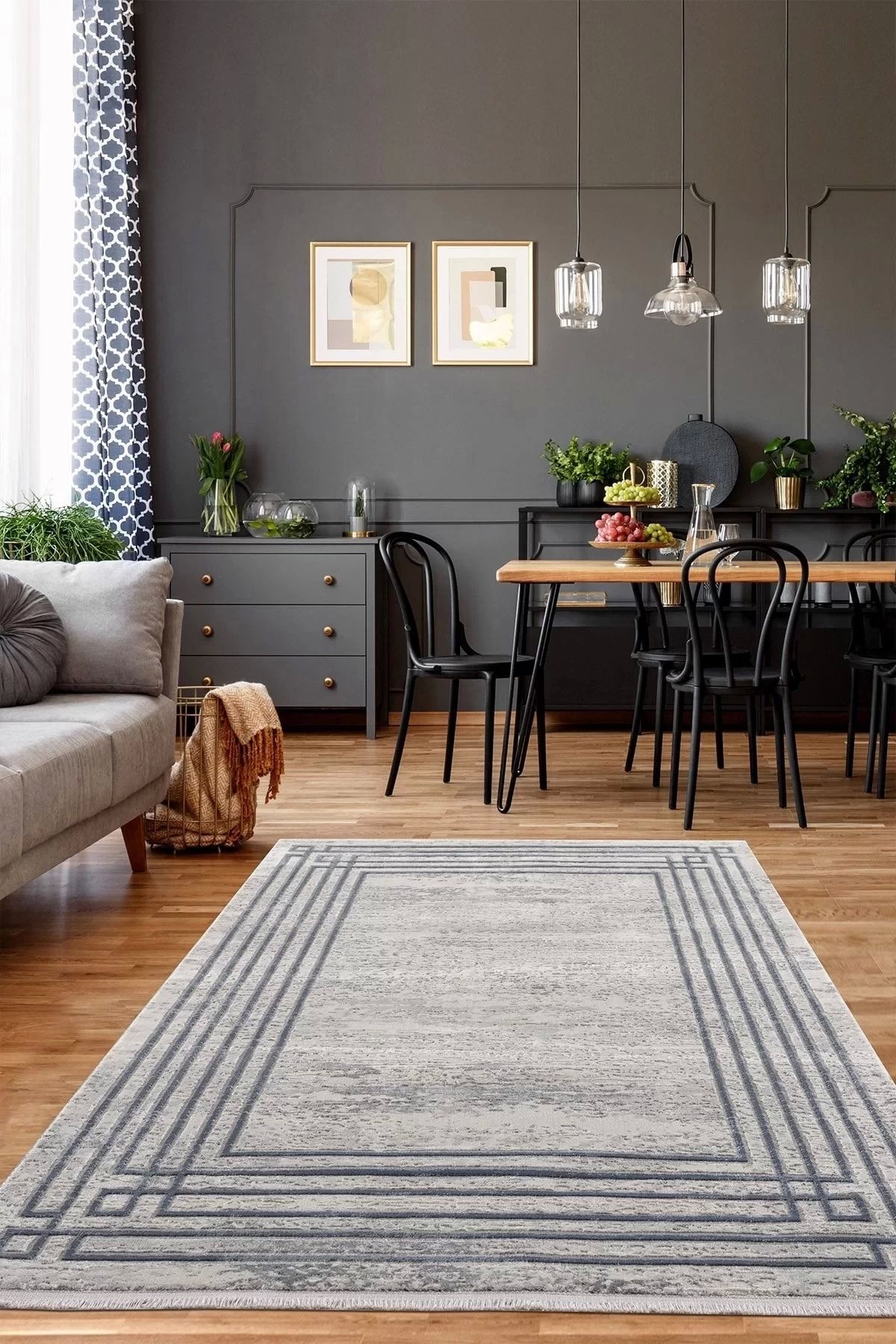 PetraHomeLiving Breda Modern Salon ve Oturma Odası Halısı - Mavi