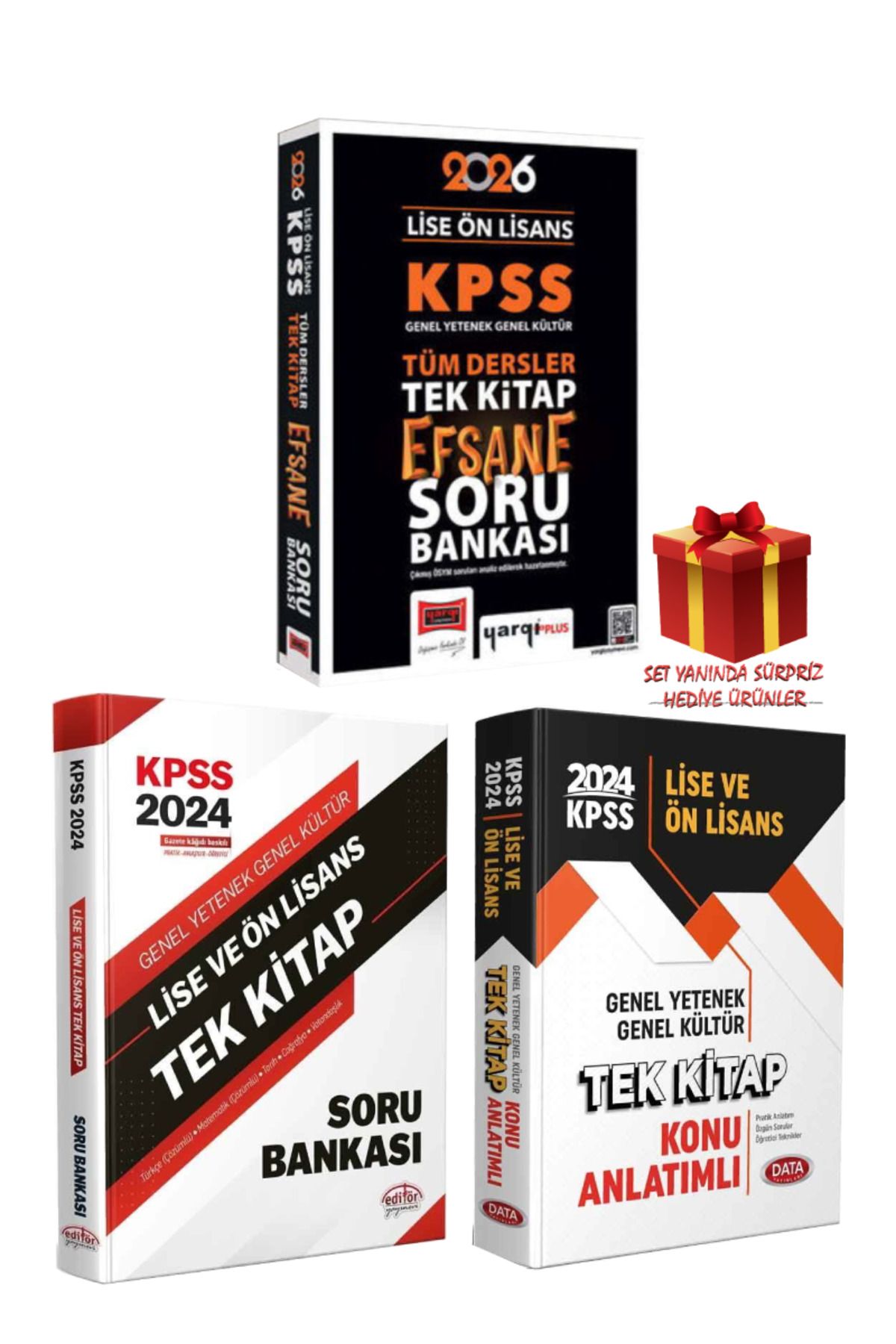 Yargı Yayınları 2026 KPSS Lise-Ön Lisans GY-GK Tek Kitap Efsane Soru Bankası Seti+Tek Kitap Konu Anlatımlı+Hediye