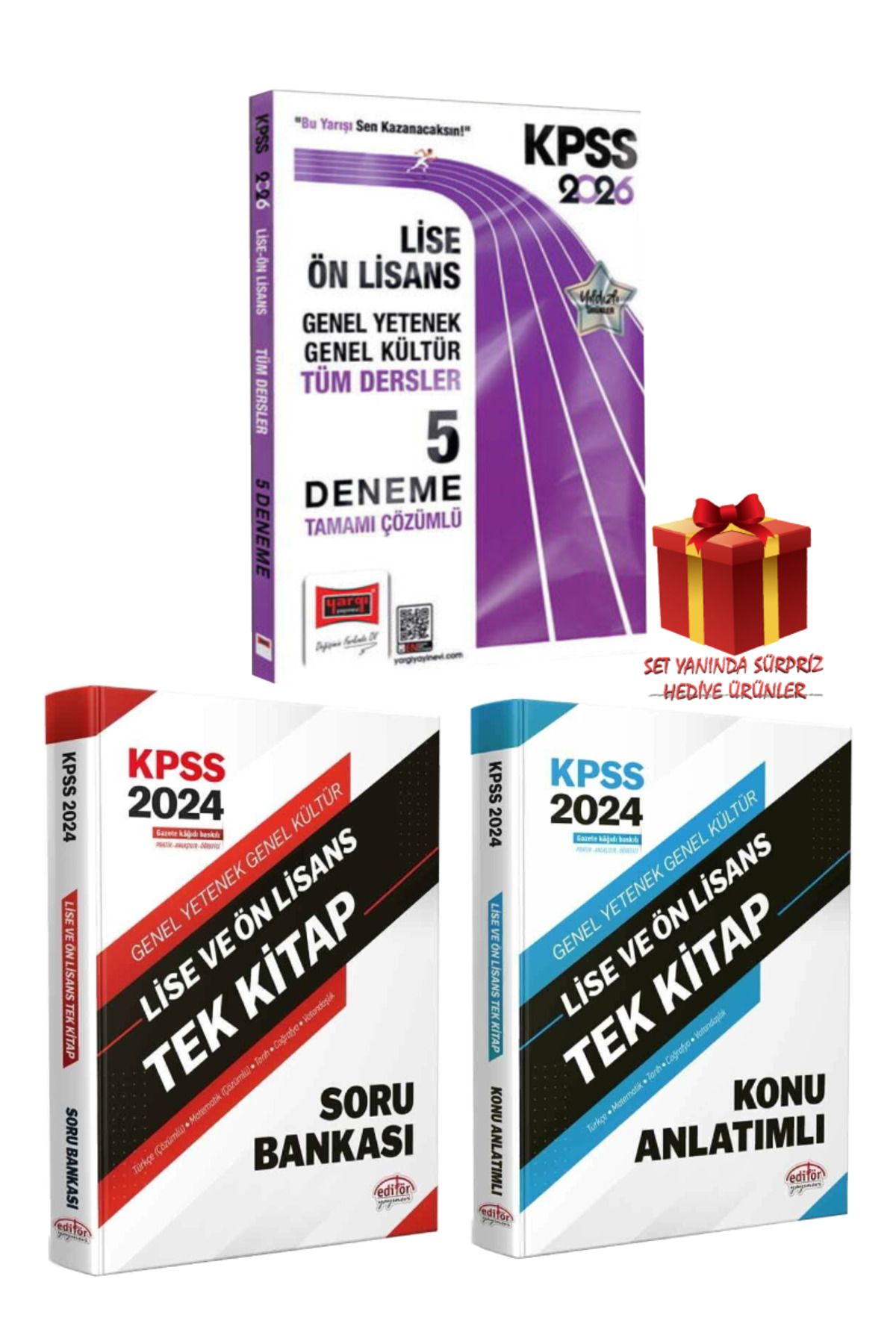Yargı Yayınları 2026 KPSS Lise-Ön Lisans GY-GK Tüm Dersler Deneme+Tek Kitap Soru Bankası+Tek Kitap Konu Anlatımlı
