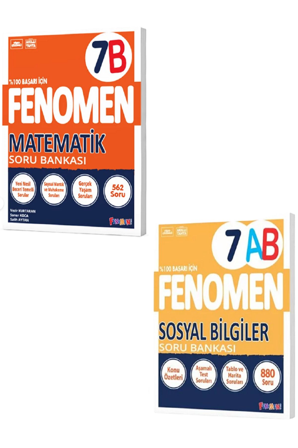 Evrensel İletişim Yayınları 7.Sınıf Fenomen 7B Matematik Soru Bankası + 7.Sınıf Fenomen 7AB Sosyal Bilgiler Soru Bankası /2KİTAP