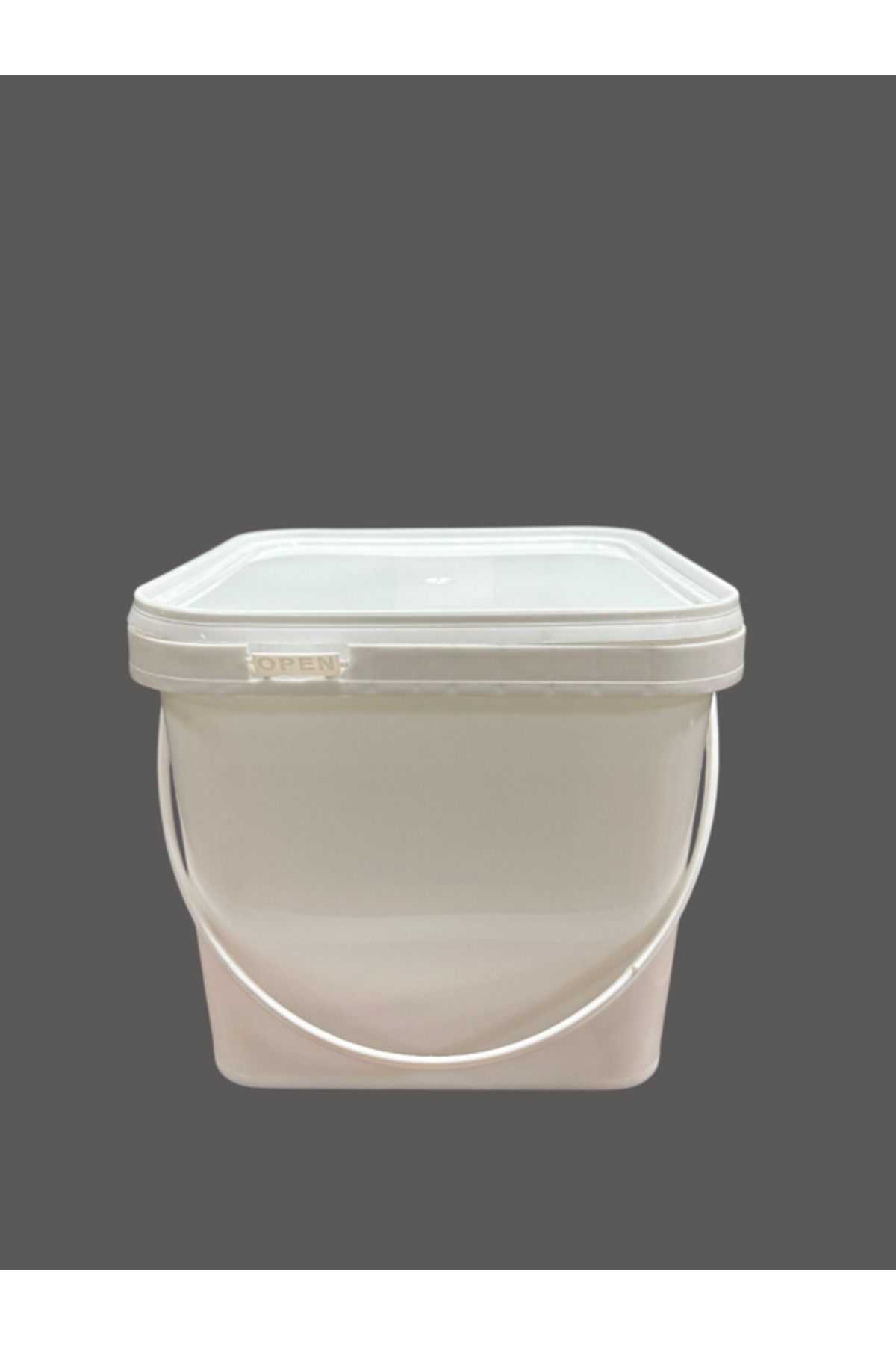 teknotrust Beyaz Plastik Kare Kova 10 LT, 5'li Paket