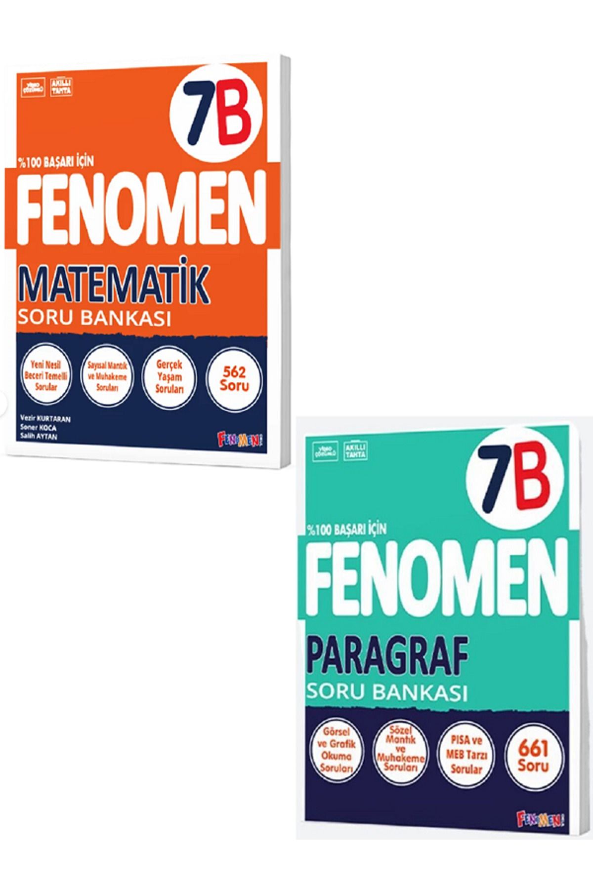 Evrensel İletişim Yayınları 7.Sınıf Fenomen 7B Matematik Soru Bankası + 7.Sınıf Fenomen 7B Paragraf Soru Bankası / 2 KİTAP