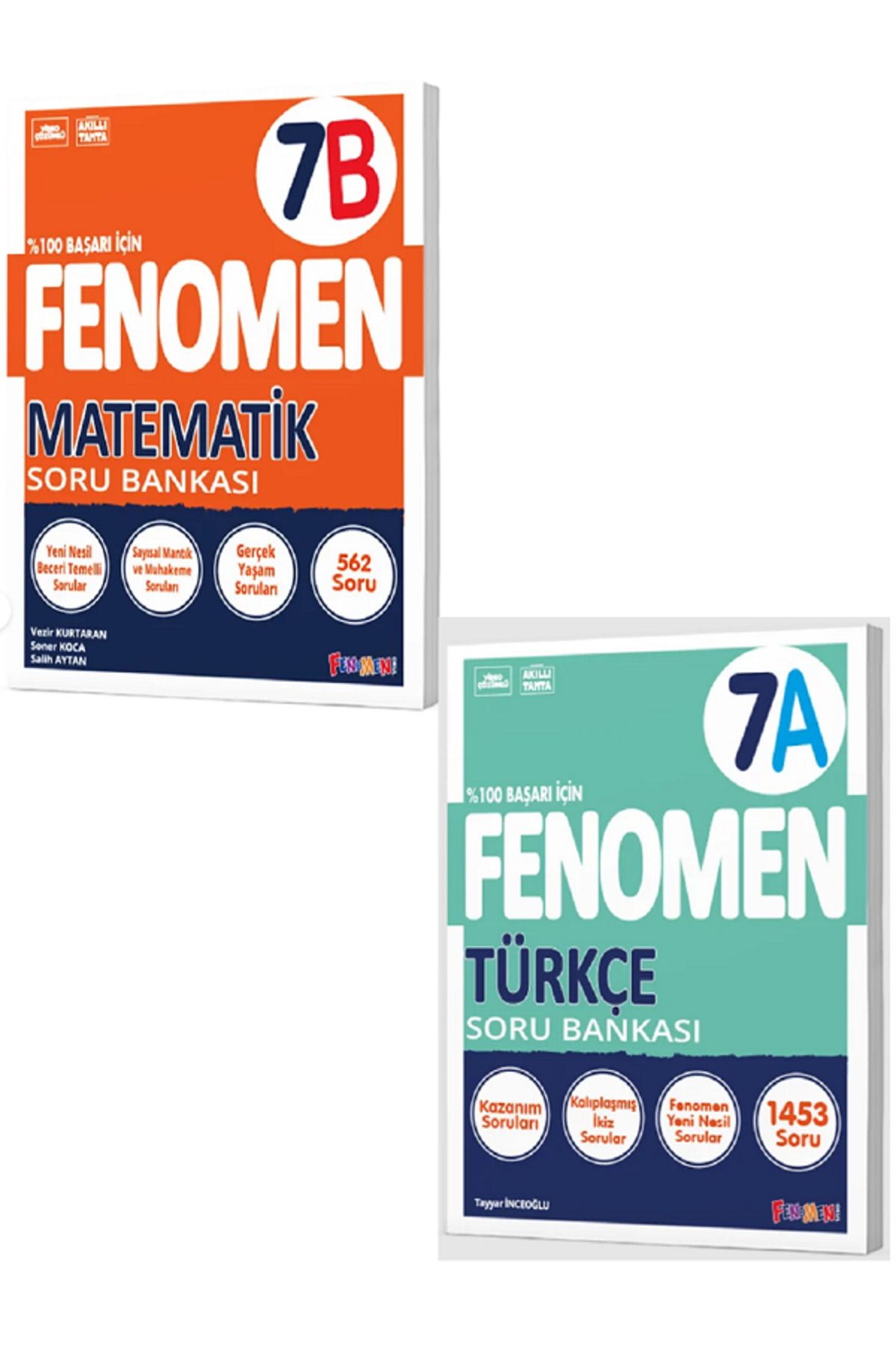 Evrensel İletişim Yayınları 7.Sınıf Fenomen 7B Matematik Soru Bankası + 7.Sınıf Fenomen 7A Türkçe Soru Bankası / 2 KİTAP