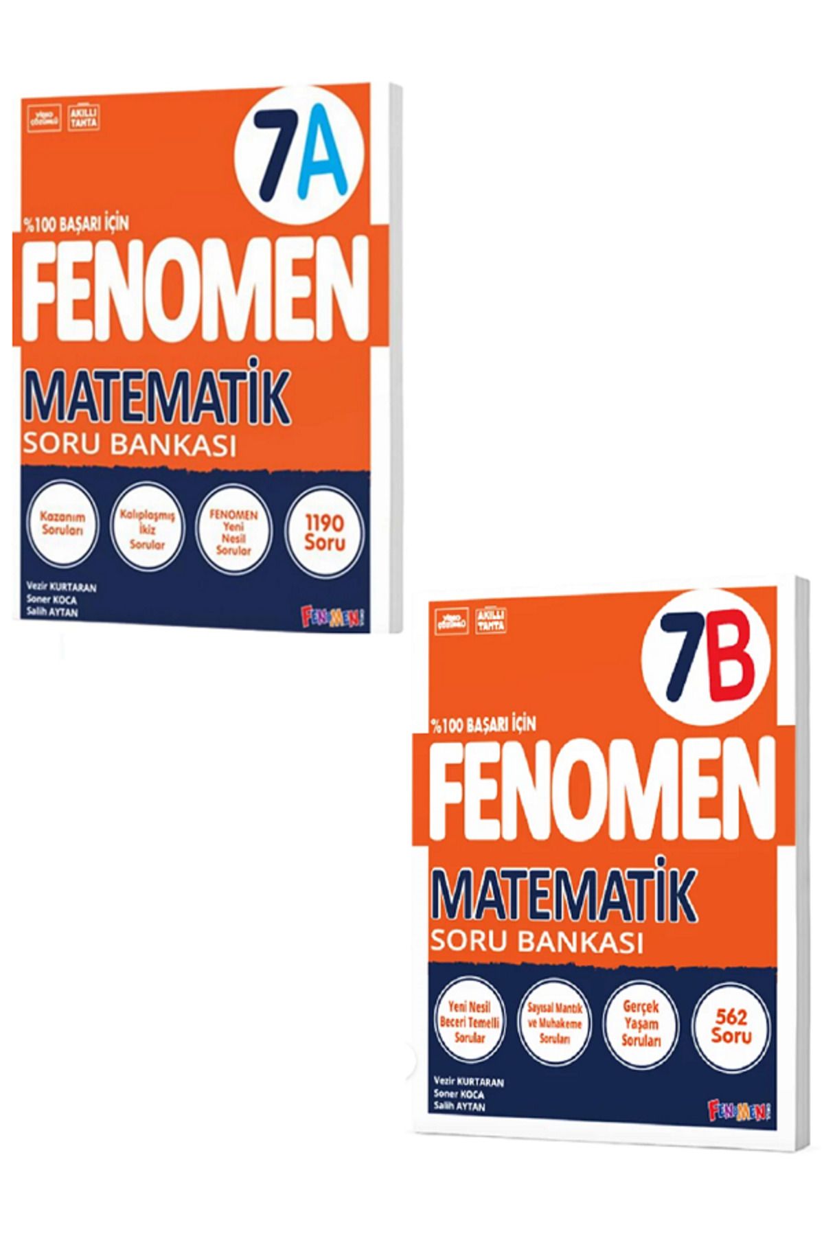 Evrensel İletişim Yayınları 7.Sınıf Fenomen 7A Matematik Soru Bankası + 7.Sınıf Fenomen 7B Matematik Soru Bankası / 2 KİTAP