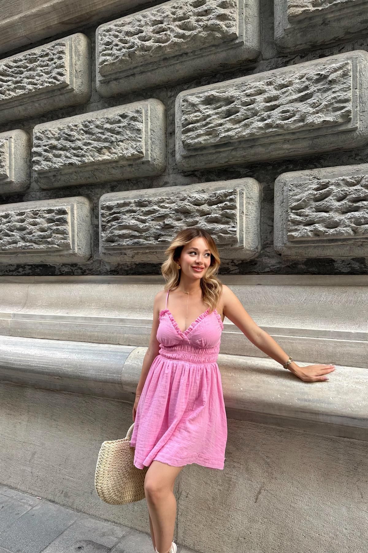 mylove Müslin Pretty Elbise Pembe