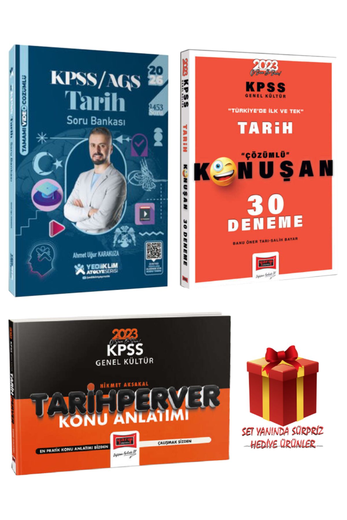 Yediiklim Yayınları 2026 KPSS / AGS Tarih Soru Bankası | Ahmet Uğur Karakuza+KPSS Tarih Deneme+Tarihperver Konu Anlatımı