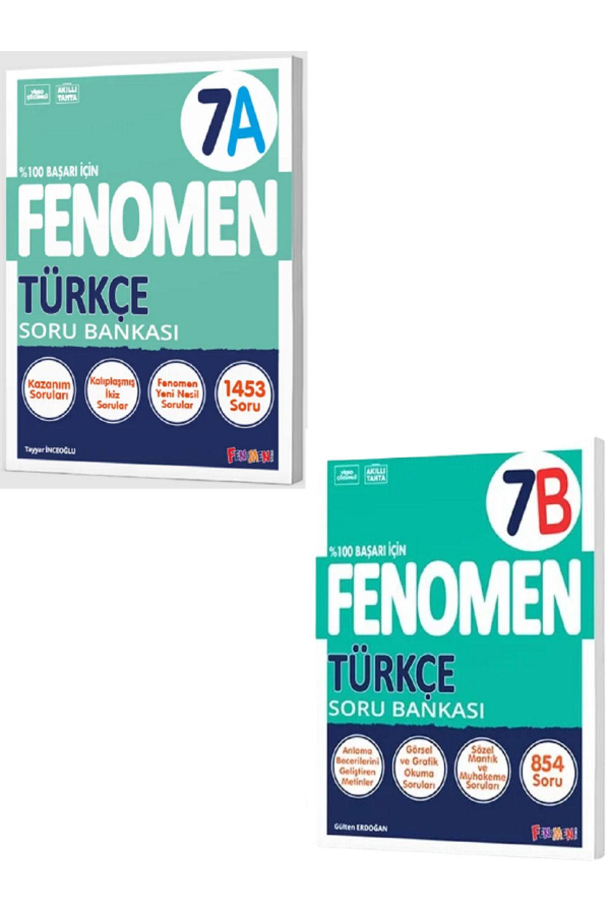 Evrensel İletişim Yayınları 7.Sınıf Fenomen 7A Türkçe Soru Bankası + 7.Sınıf Fenomen 7B Türkçe Soru Bankası / 2 KİTAP SET