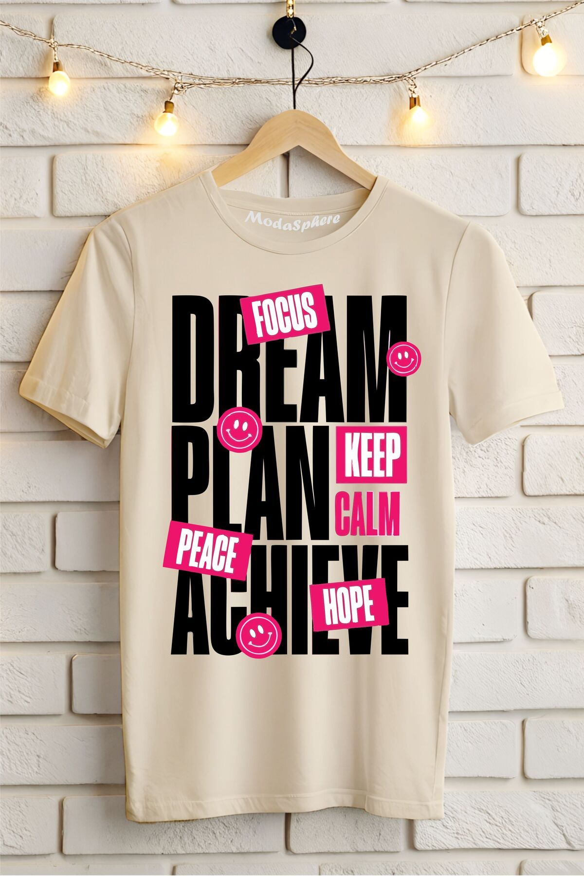 ModaSphere Dream Baskılı Unisex Oversize Tişört