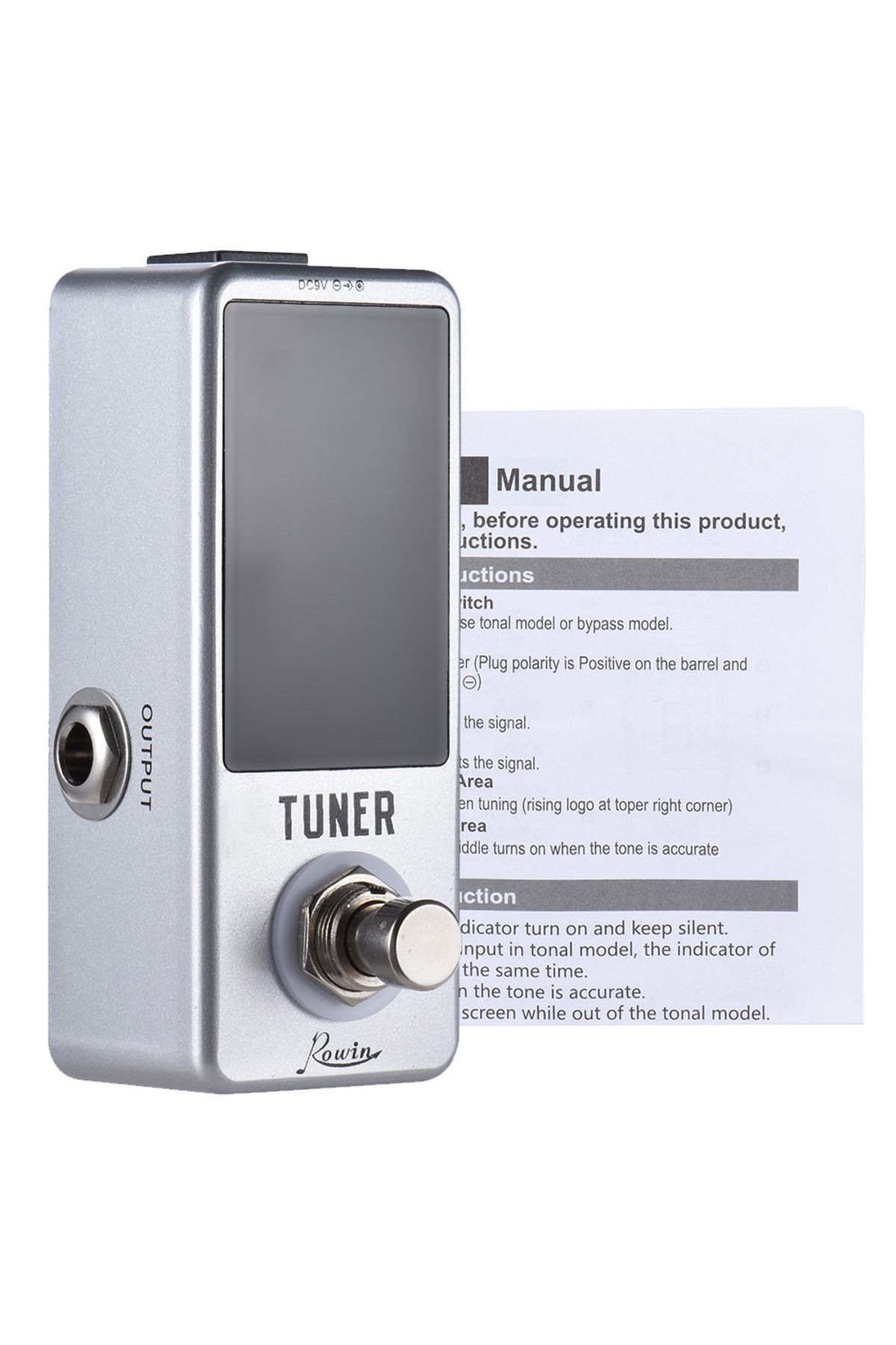 Choice-Silver LT-910 Guitar Effects Mini Chromatic Tuner Pedal LED Display True Bypass Stringed Instrument 1