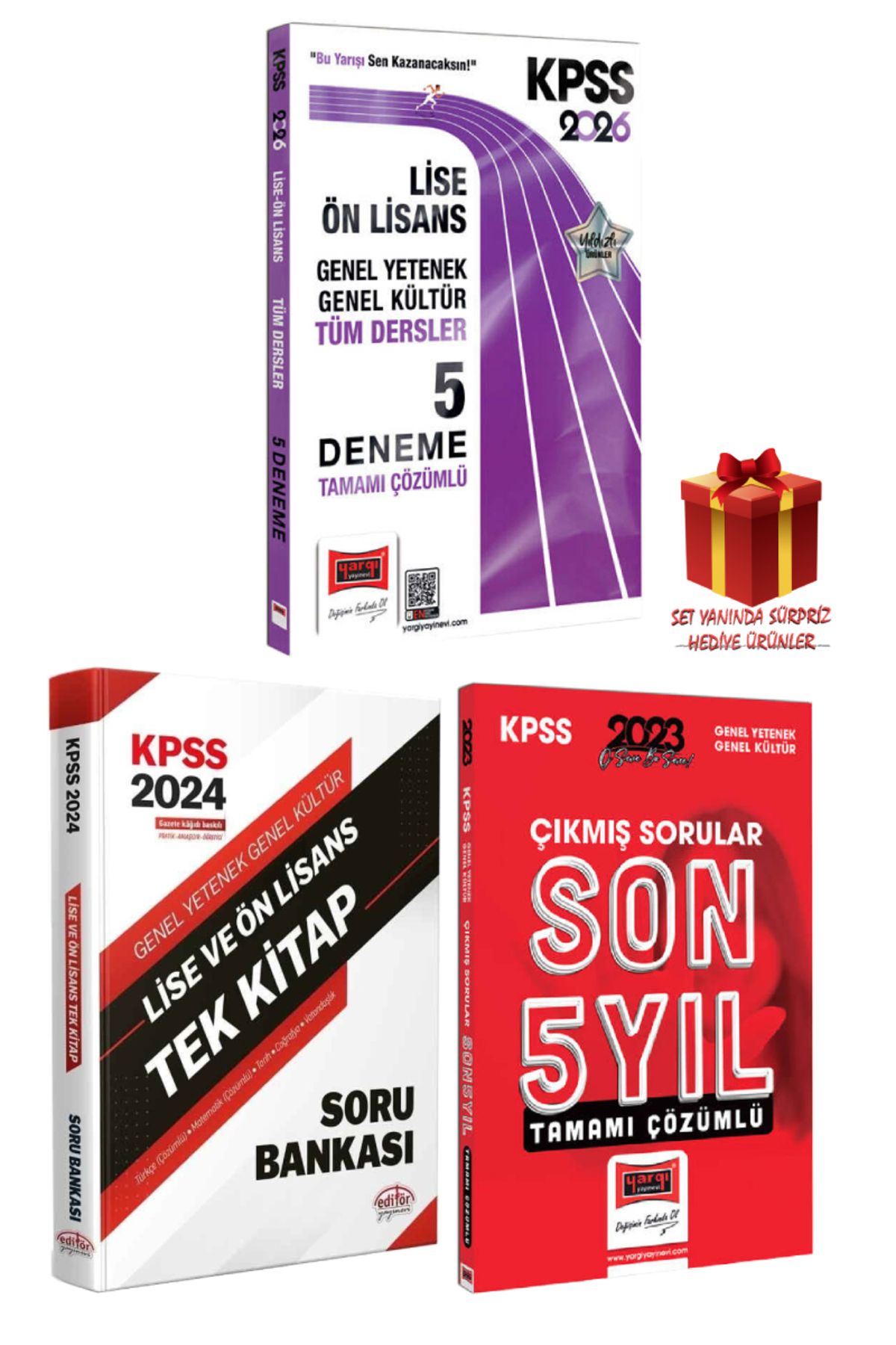 Yargı Yayınları 2026 Yargı Lise Ön Lisans Deneme Sınavı+Editör Lise Ön Lisans Soru Bankası+Çıkmış Sorular