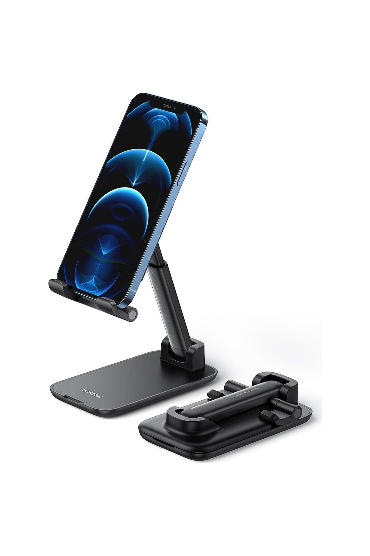 Ugreen Katlanabilir Çok Açılı Yükseklik Ayarlı Telefon Standı, Siyah, 20435