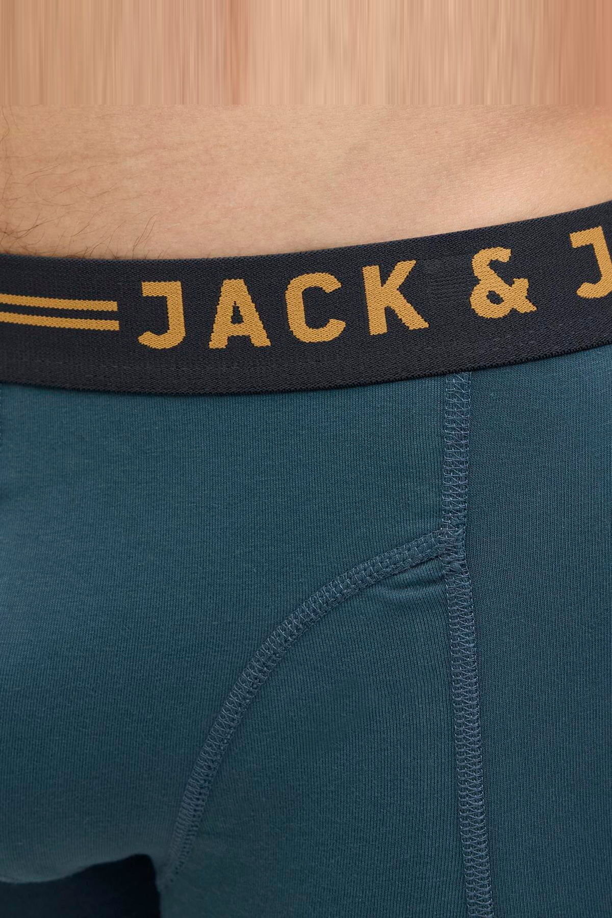 شورت باکسر مردانه تک رنگ 5 عددی - آبی مردانه راسته فاق نرمال | جک اند جونز Jack & Jones 12293348 - تصویر 6