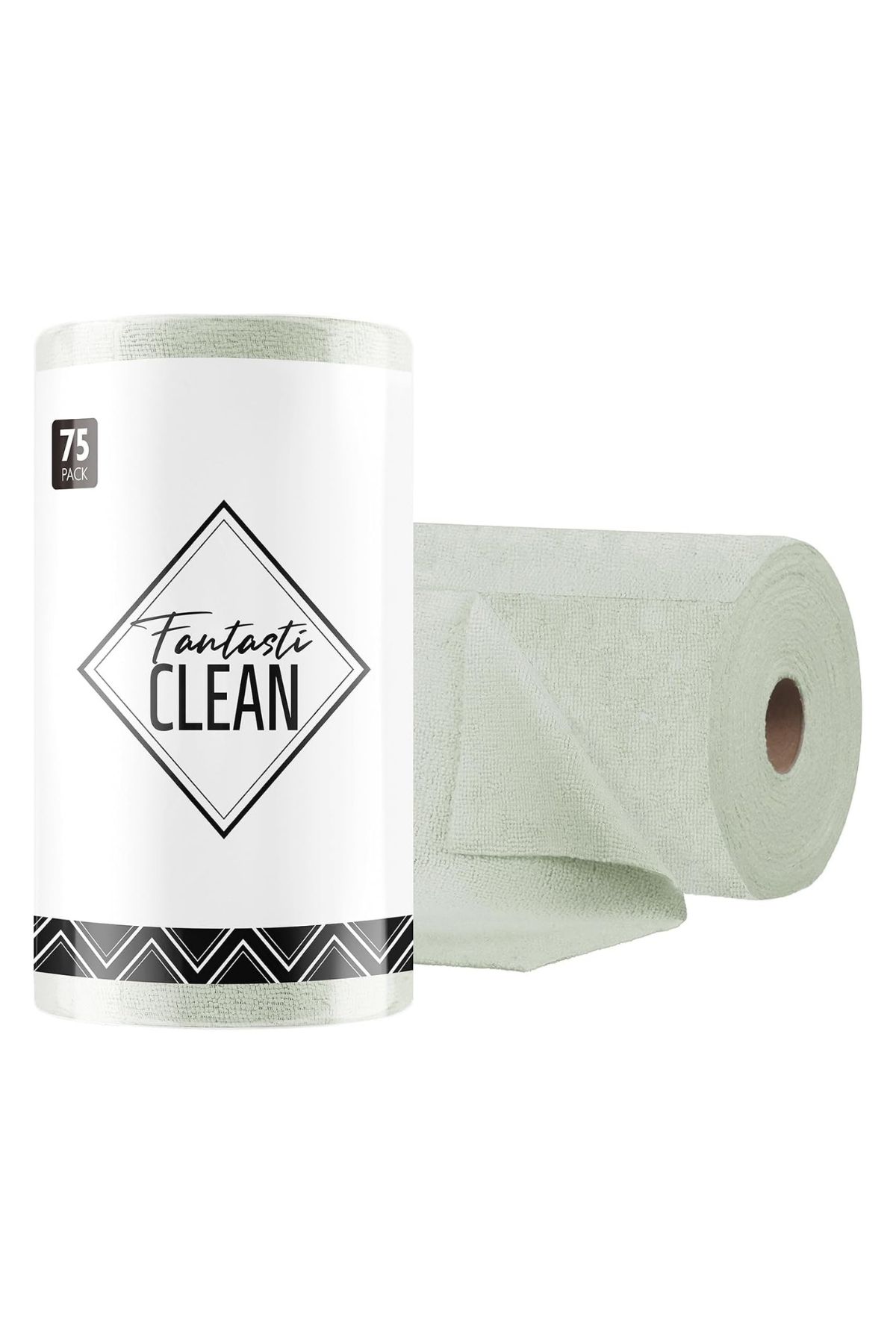 FantastiCLEAN Çok Amaçlı Rulo Mikrofiber Temizlik Bezi 30x30 75 Yapraklı Yosun Yeşili