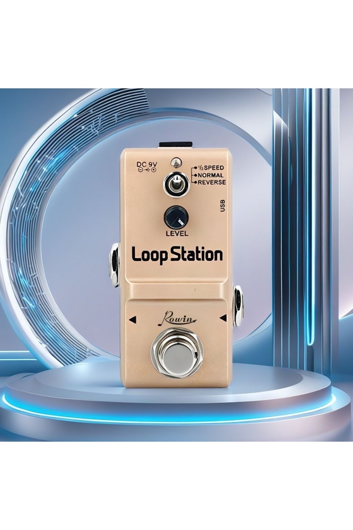 Choice-Rowin Mini Loop Station 48K Looper Pedal Unlimited Overdubs 10 Minutes of Looping, 1/2 time, and ... 6