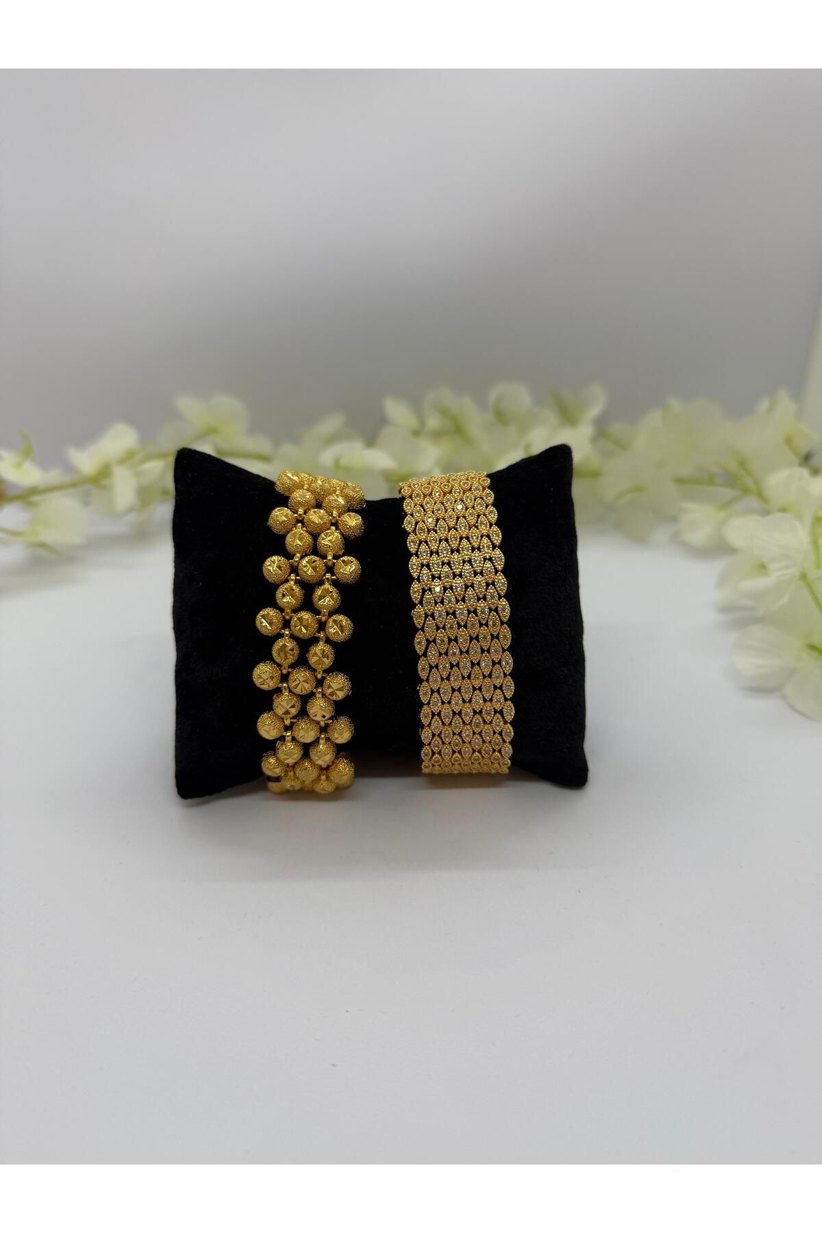 Constanza Exclusive 22 Ayar Altın Kaplama VIP Bileklik Kombin Lvd 549