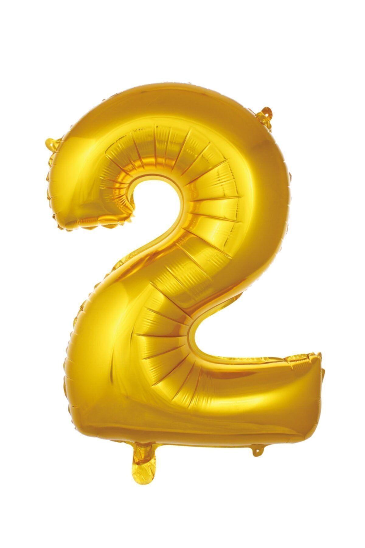 EA HOME 1 Metre Altın Renk Balon 2 Rakam 40 Inc Parti Malzemesi