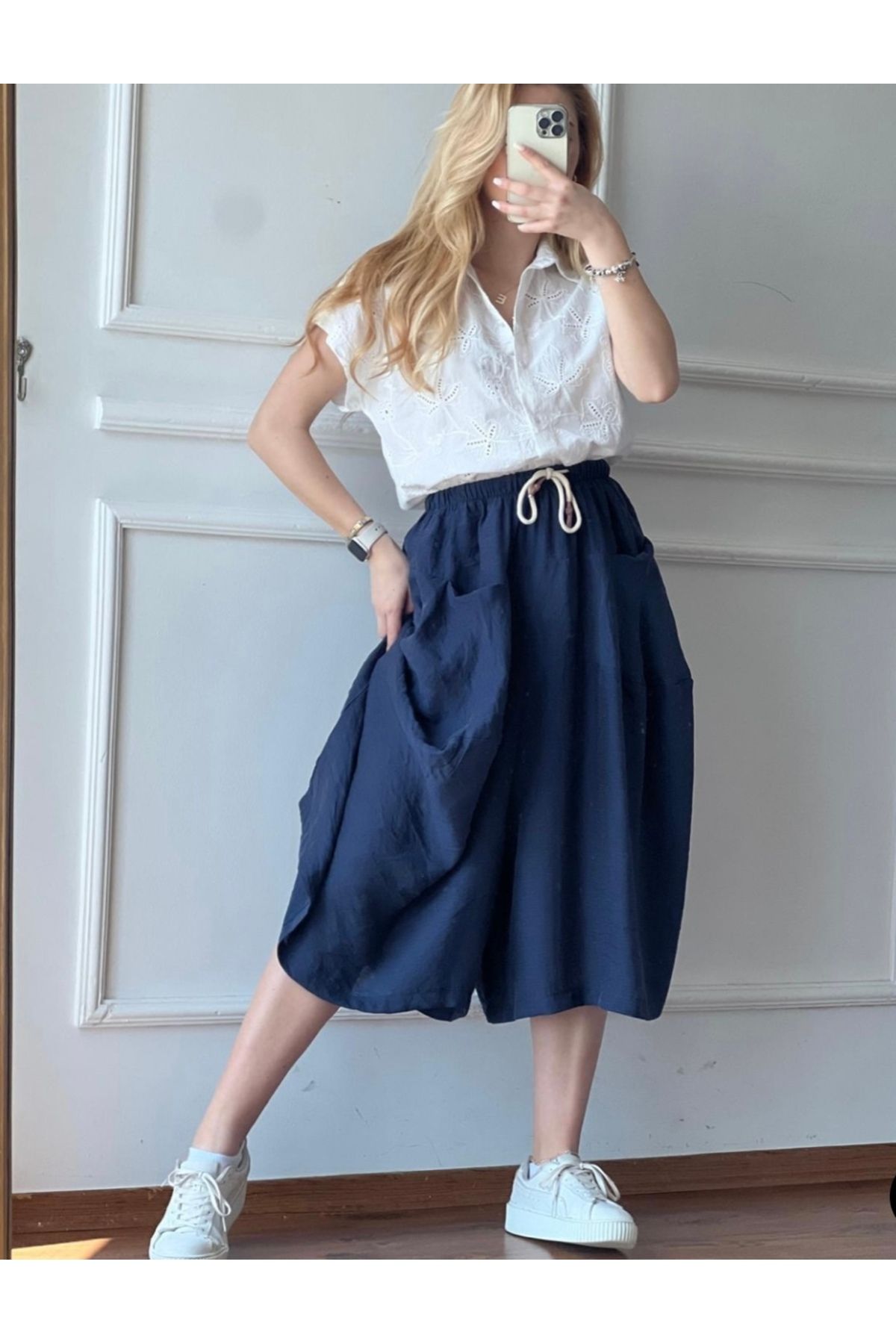BEBE PLUS Tasarım Şalvar Pantolon (36-42 beden arası uyumlu)