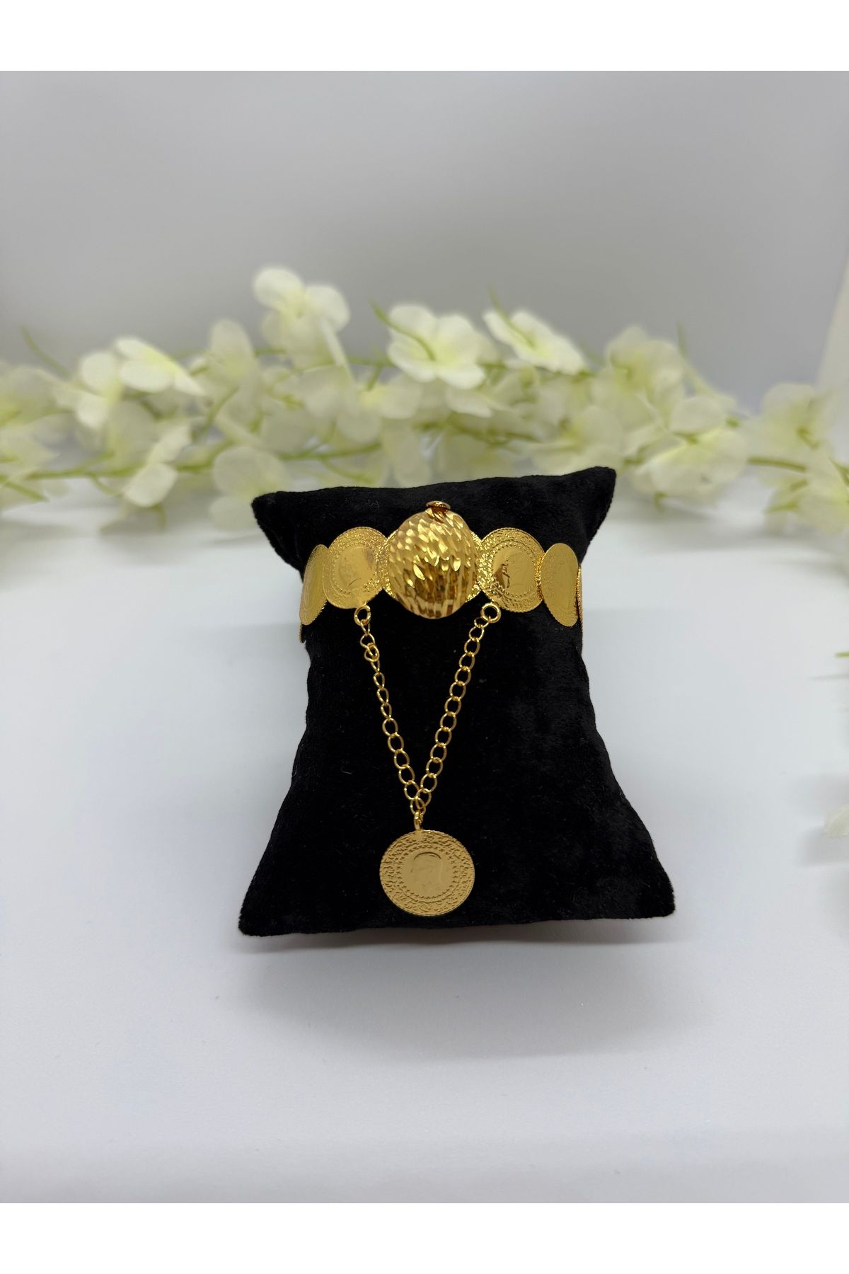 Constanza Exclusive 22 Ayar Altın Kaplama Tuğralı Kelepçe Lvd507-2
